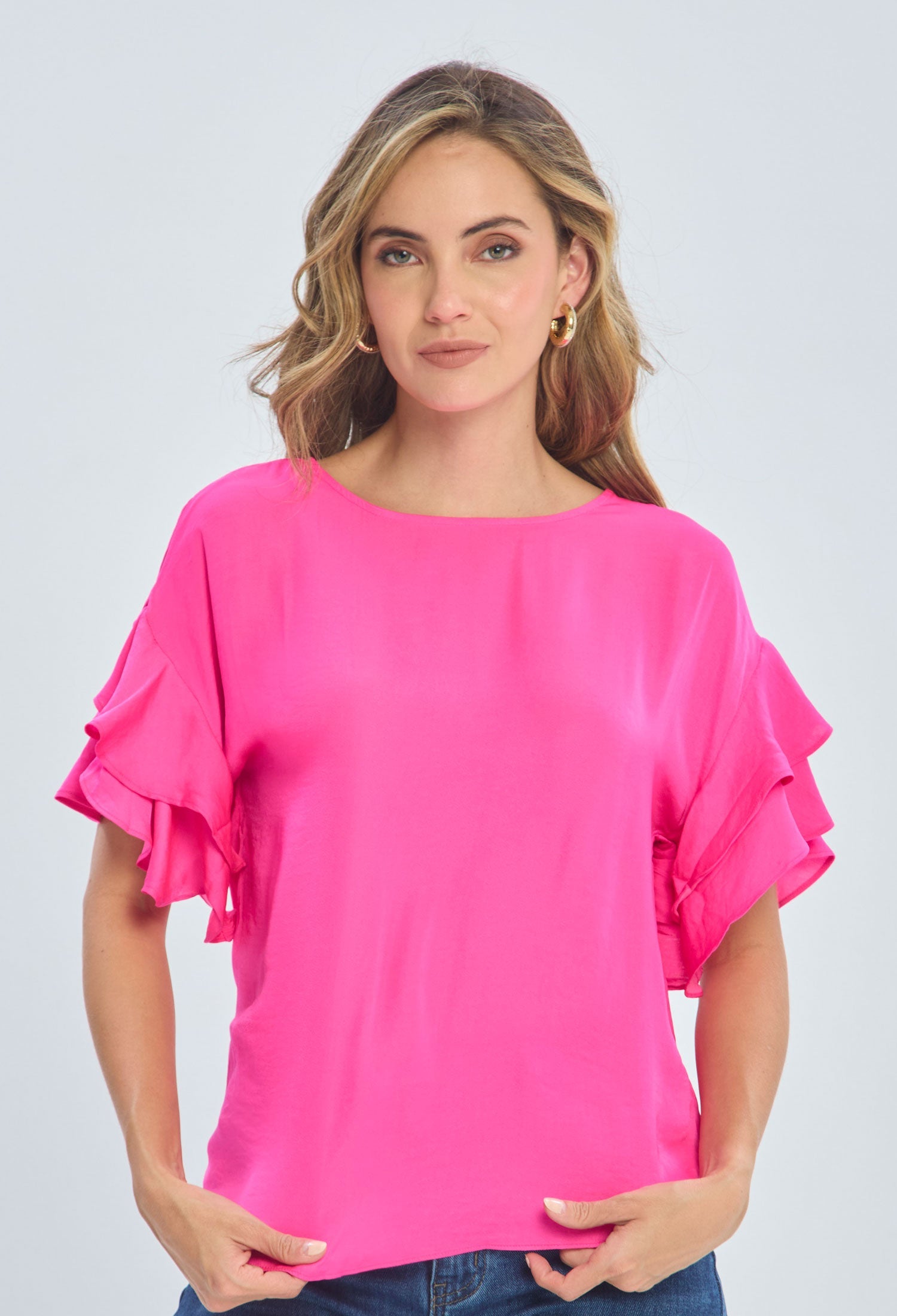 Blusa Satín Boleros