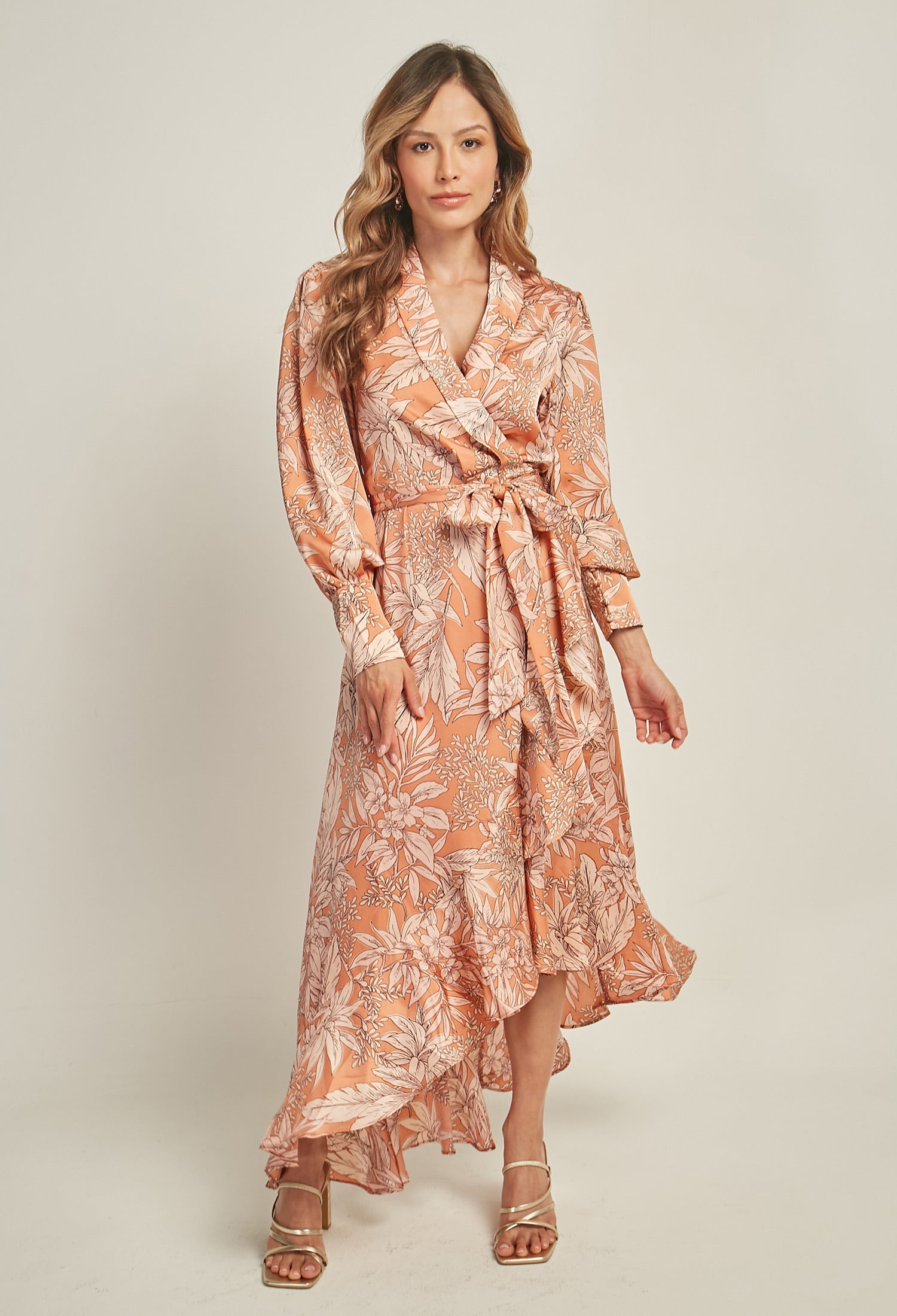 Vestido Satén Envolvente - SALE - BYBLA S / MULTICOLOR VESTIDO