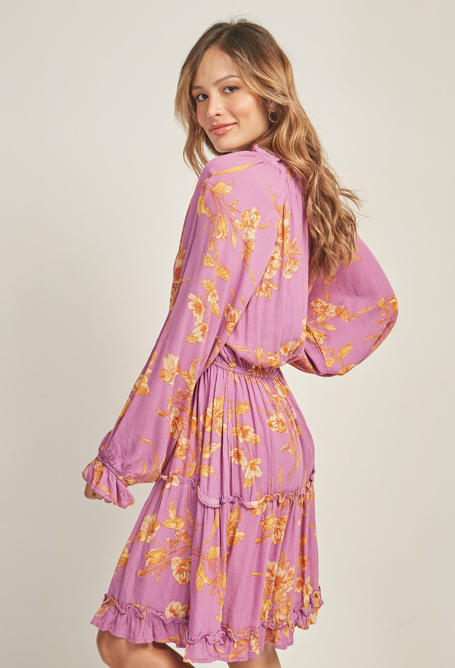 Vestido Corto Estampado Flores - SALE