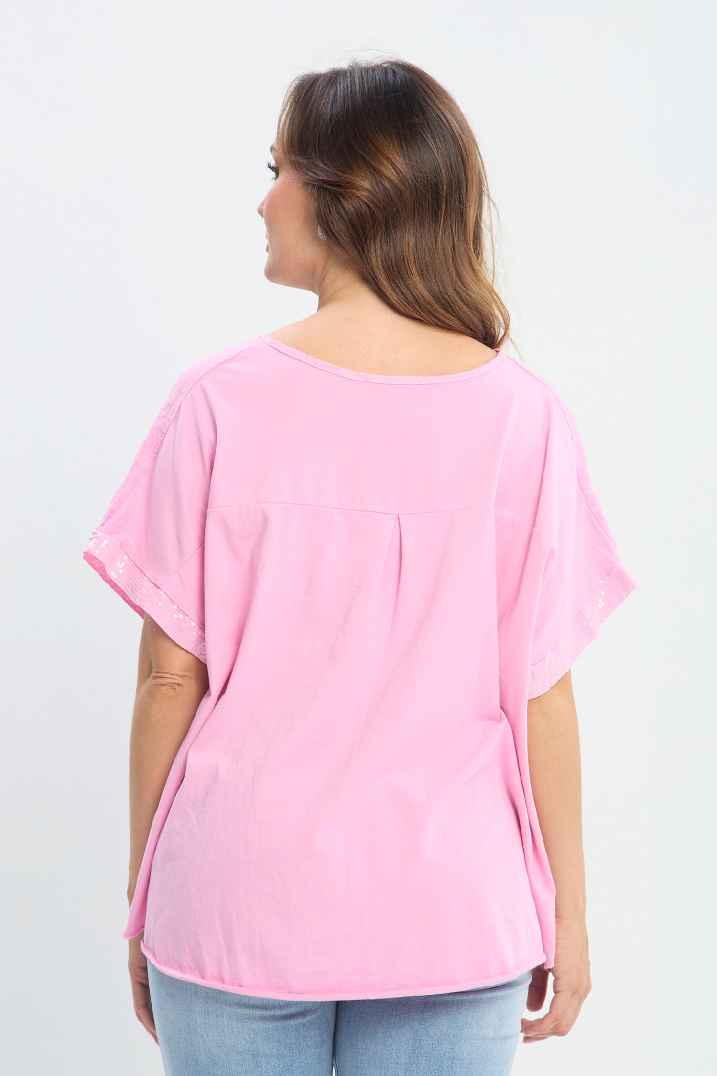 Blusa en Lino Detalles de Lentejuelas NEW