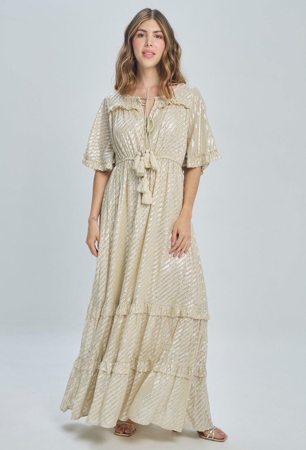 Vestido Largo Brillo - Outlet BYBLA Colombia
