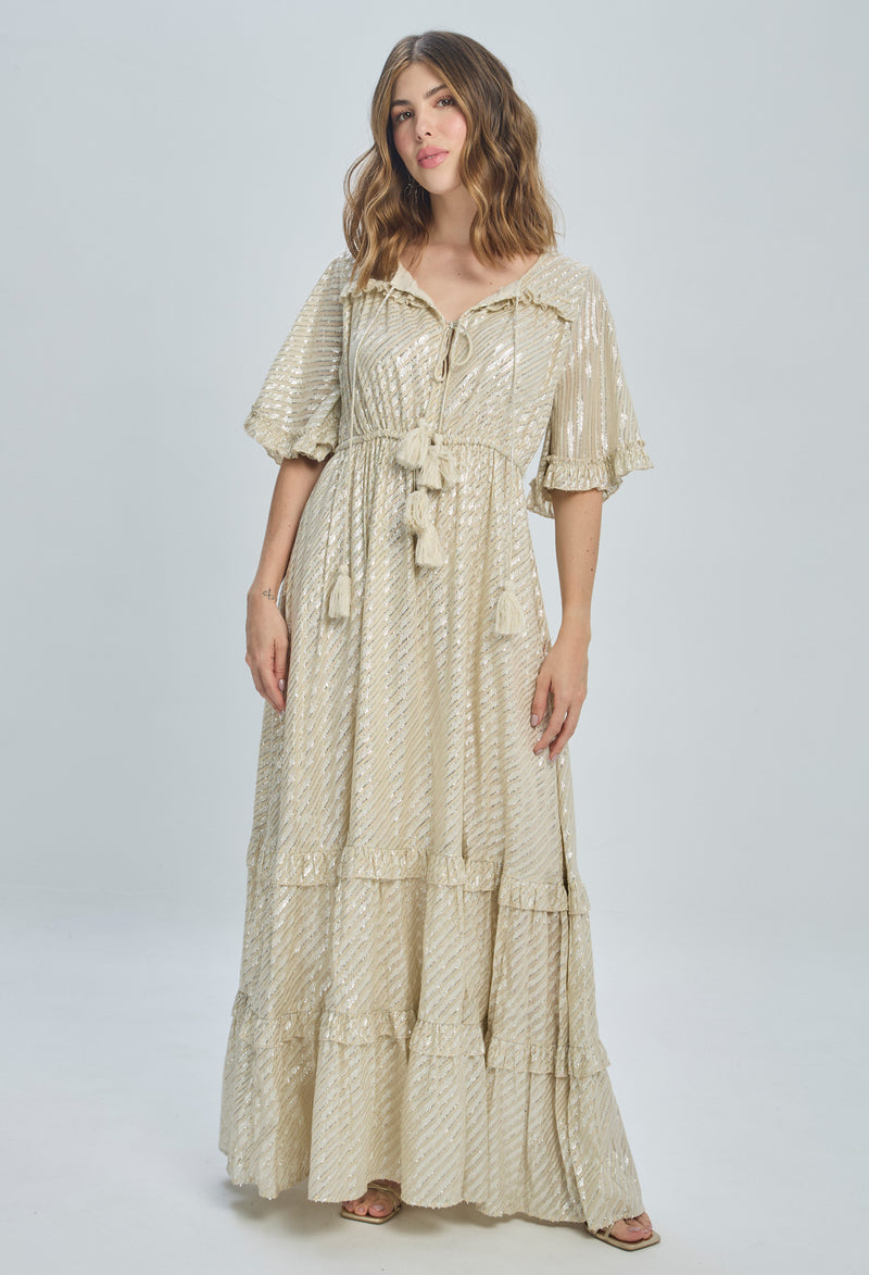 Vestido Largo Brillo vista 2 - Outlet BYBLA Colombia
