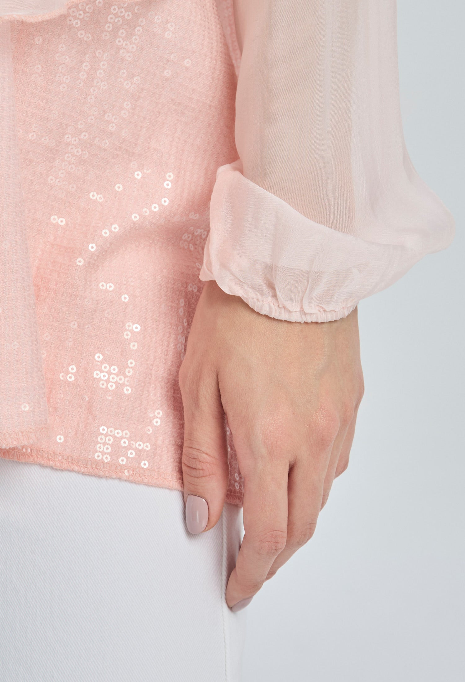 Blusa Seda Lentejuelas