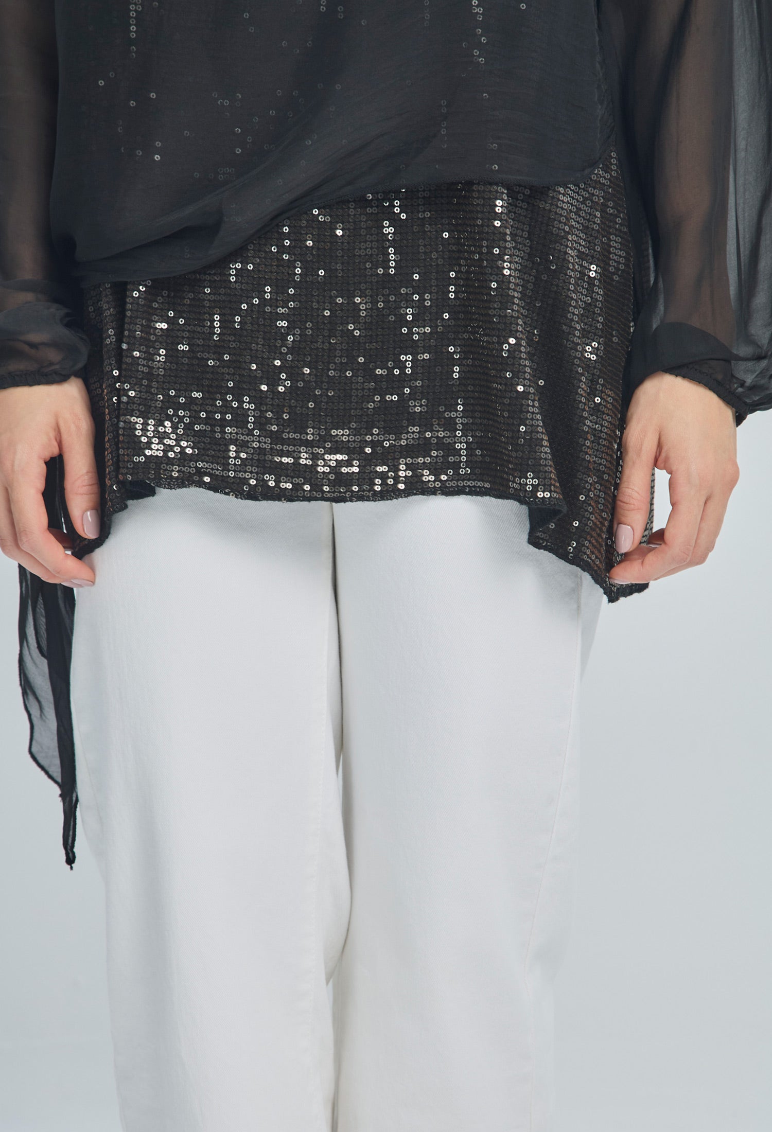 Blusa Seda Lentejuelas