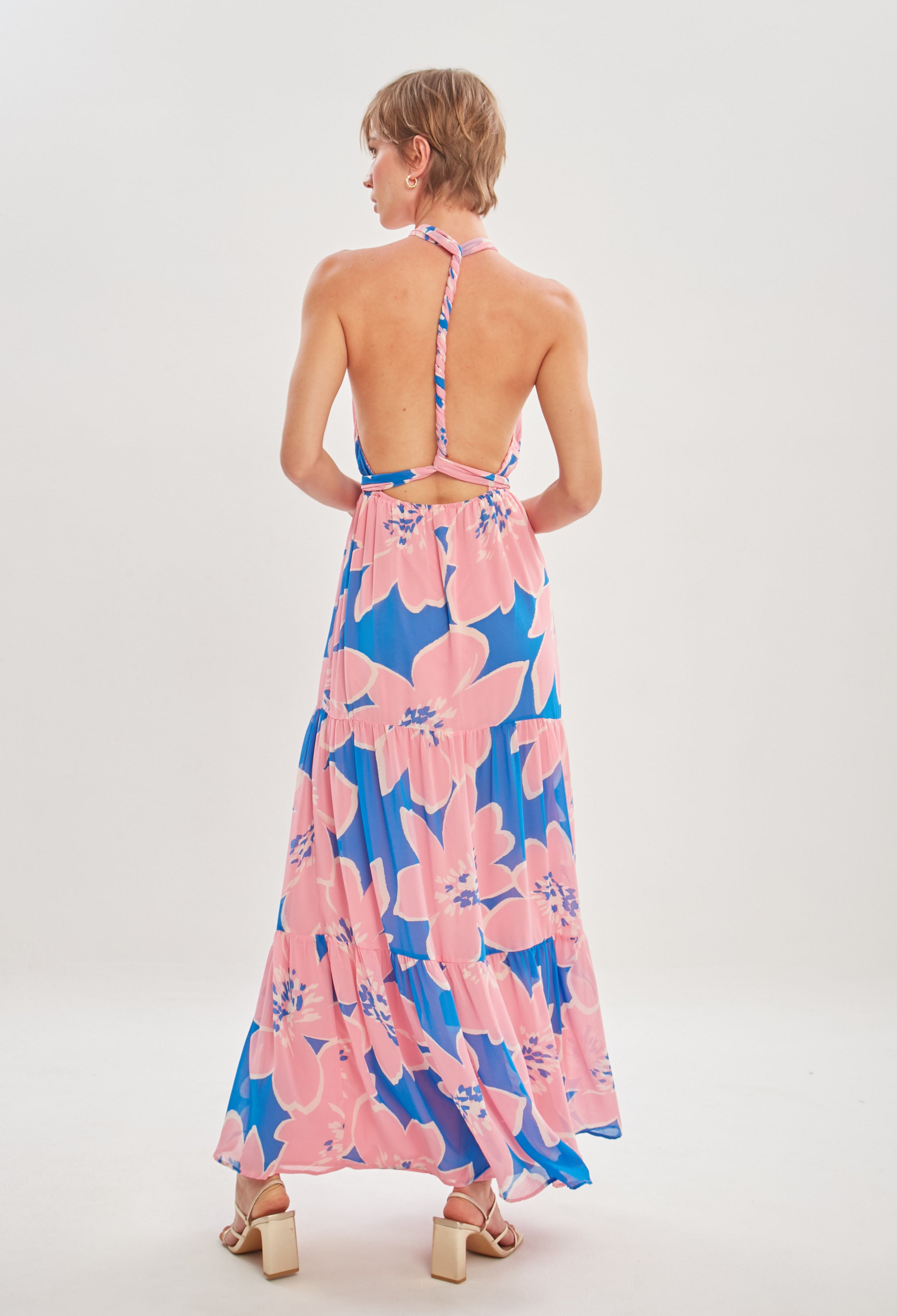 Vestido Largo Cuello Halter - SALE