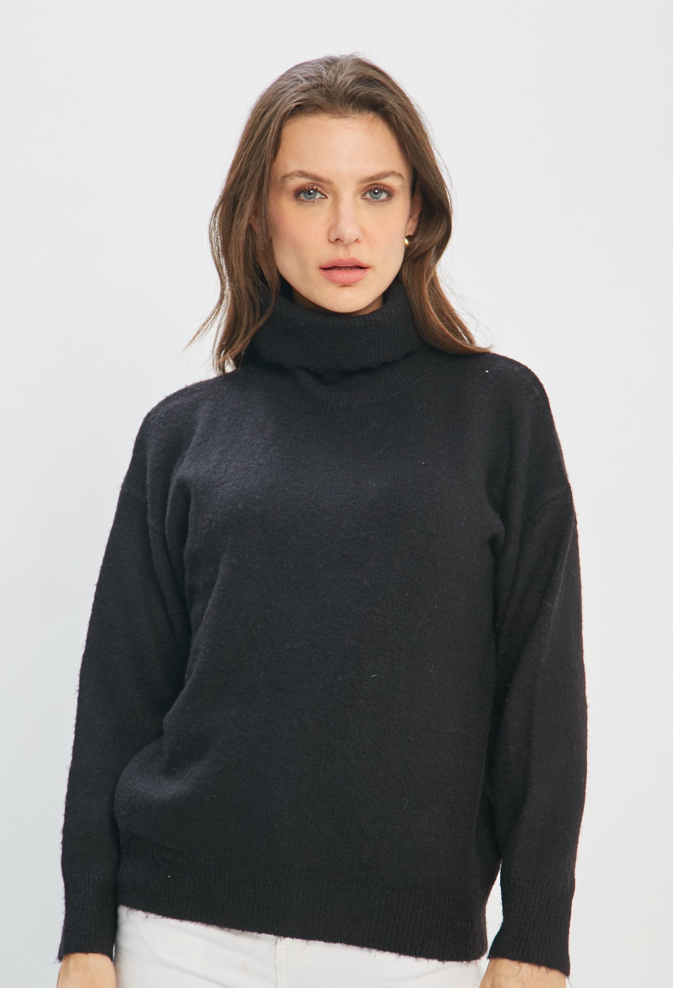 Buzo Tejido Cuello Tortuga Mujer - SALE - BYBLA U / NEGROS BUZO