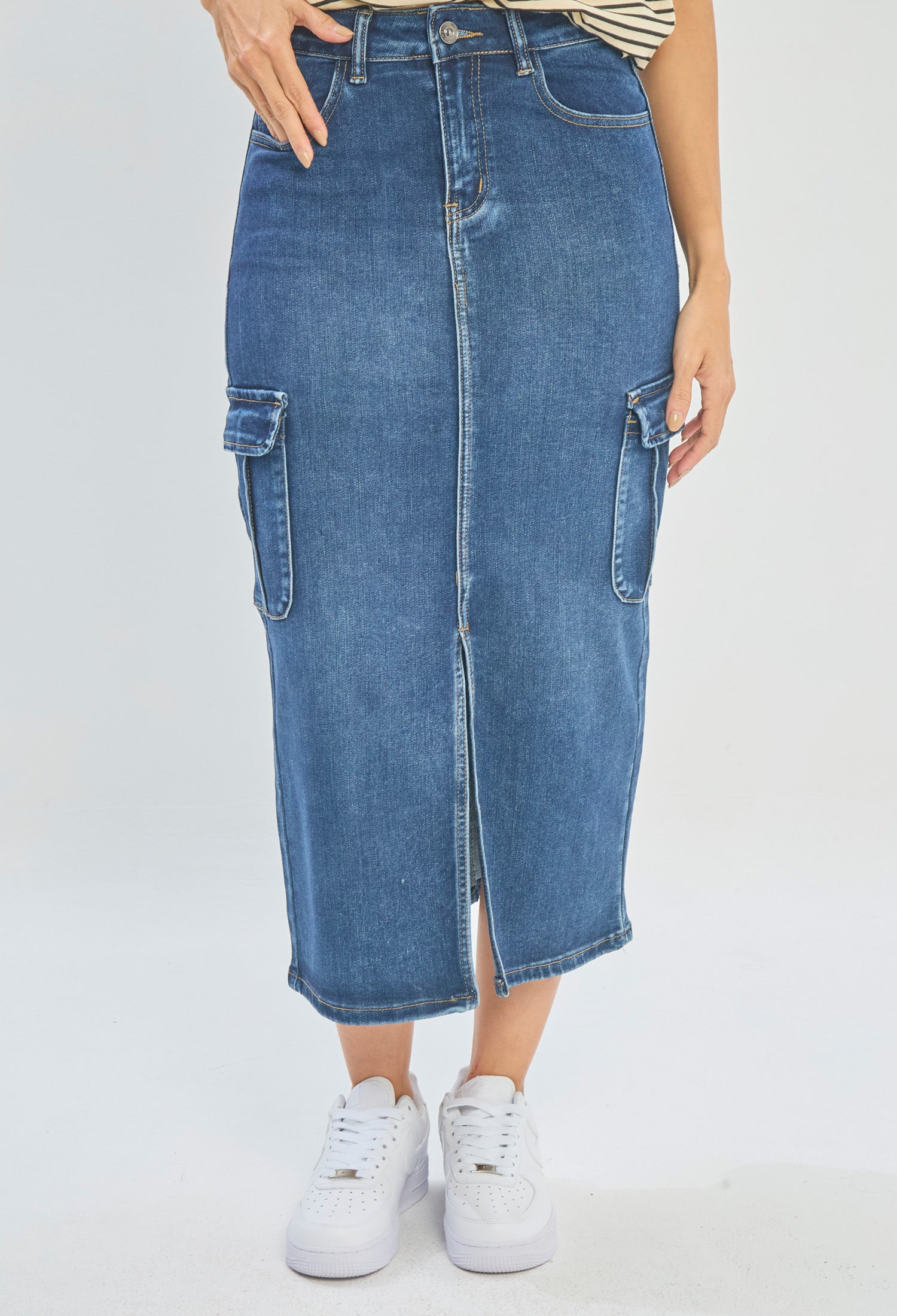 Falda Midi Estilo Cargo - SALE