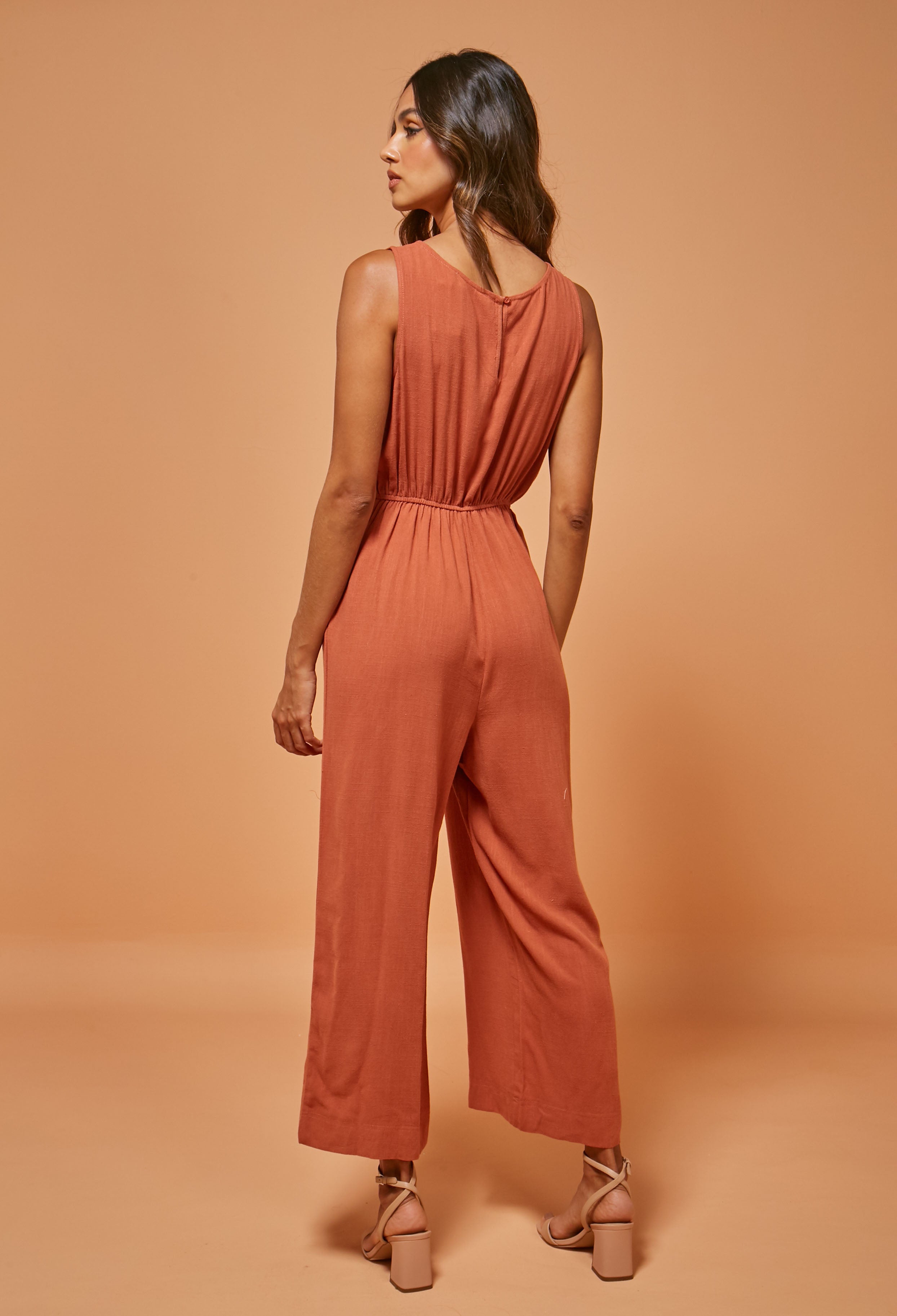 Enterizo Largo Lino Manga Sisa - SALE