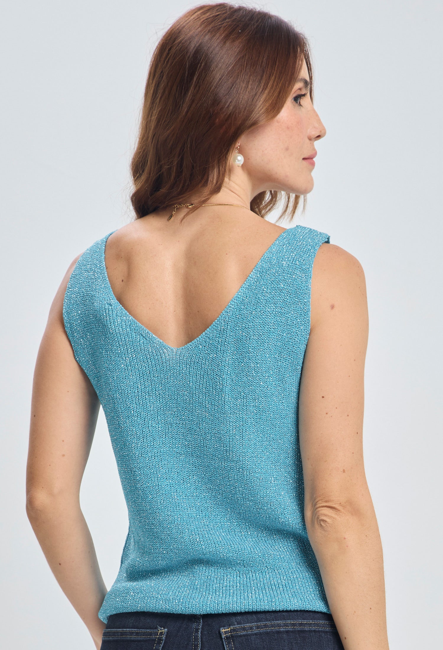 Blusa Top Sisa Tejido Lurex