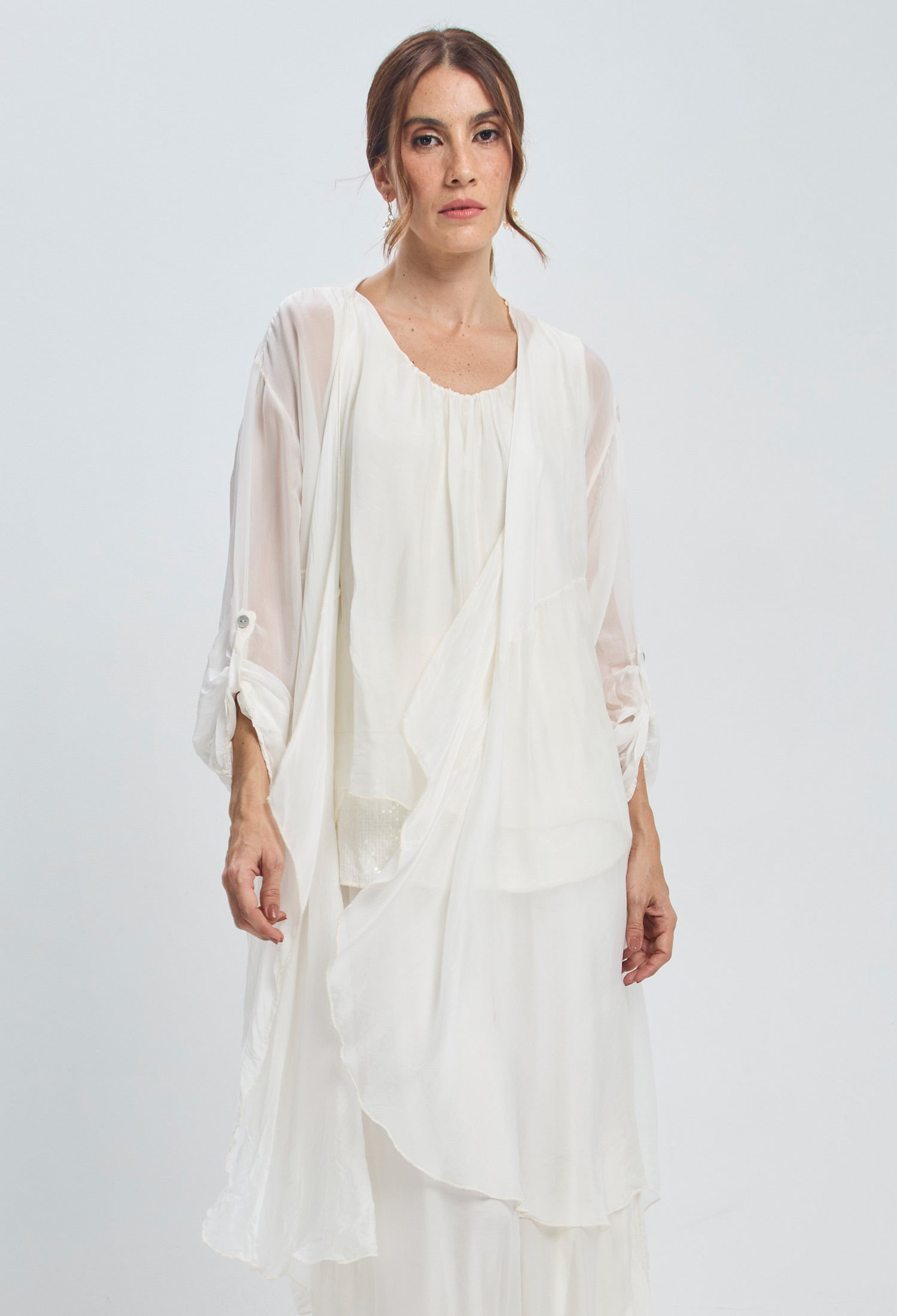 Cárdigan Seda Abierto