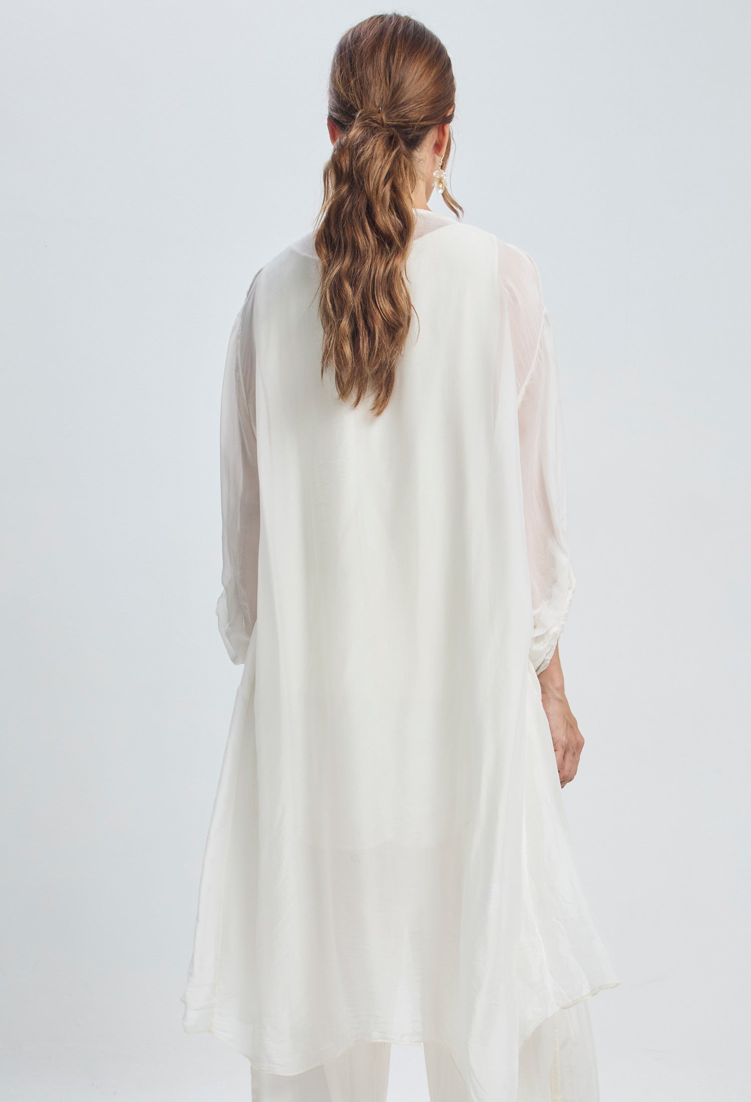 Cárdigan Seda Abierto