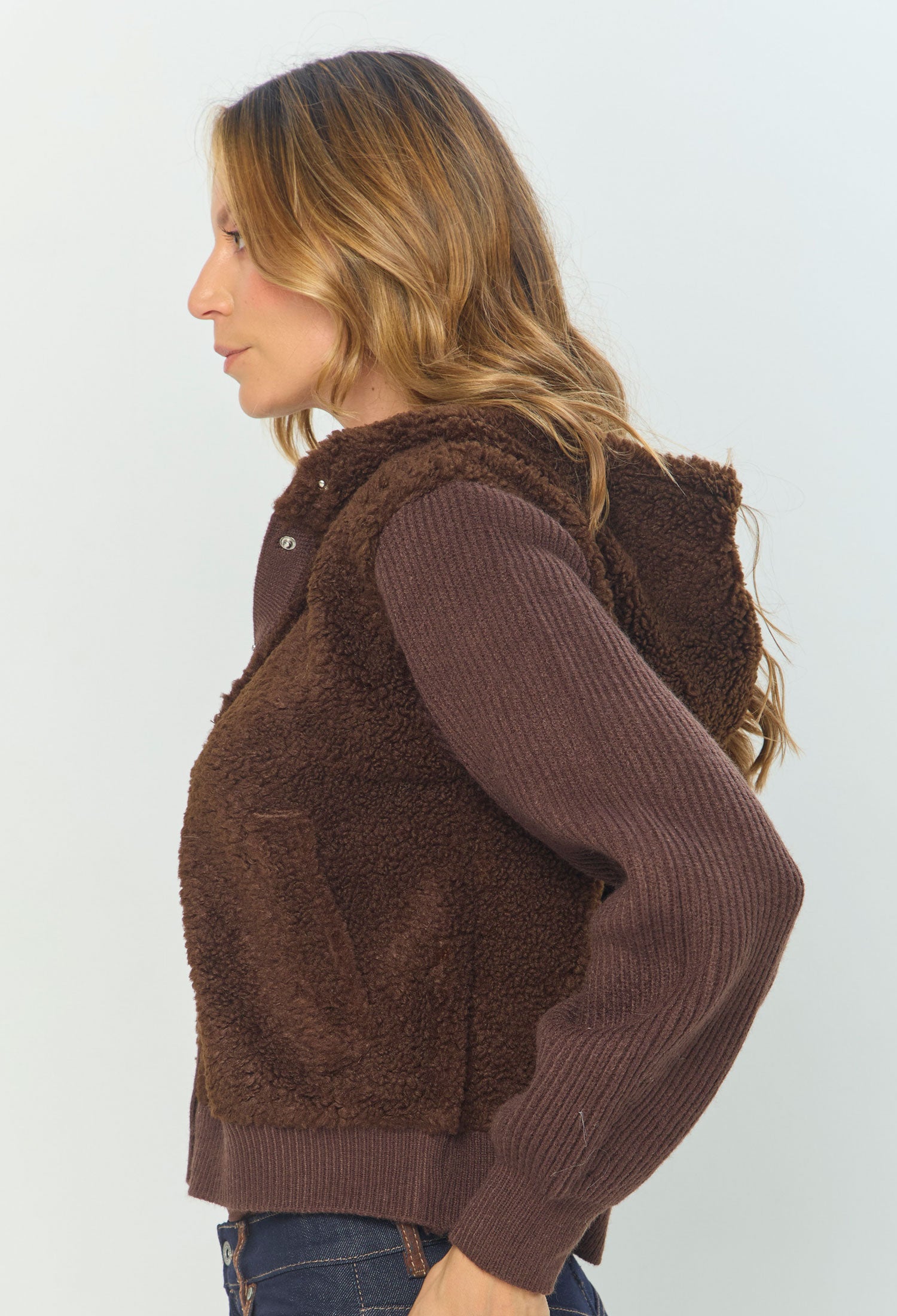 Chaqueta Afelpada Con Capota