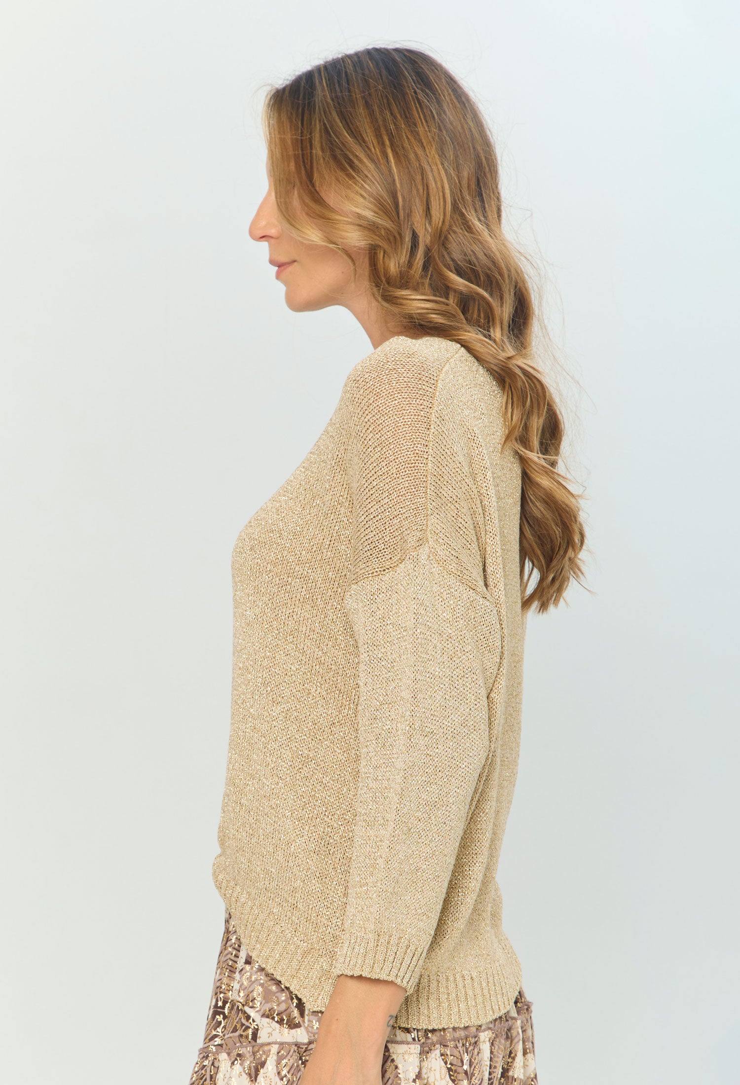 Blusa Manga Larga Lurex