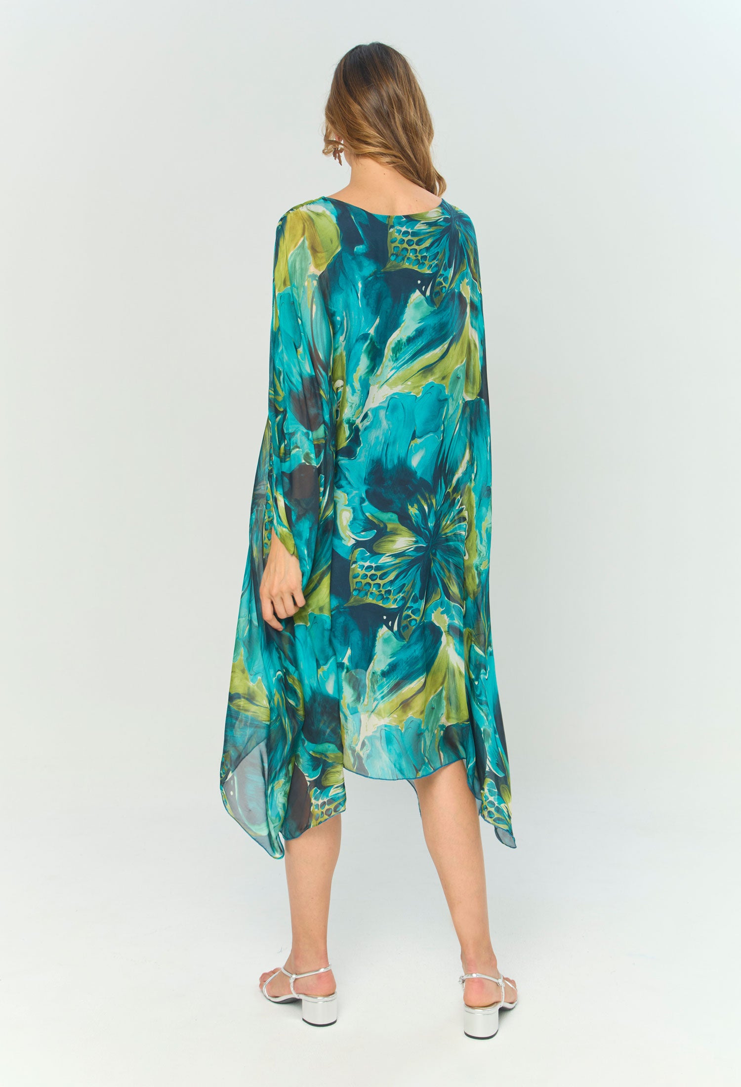 Vestido Midi Seda Jade