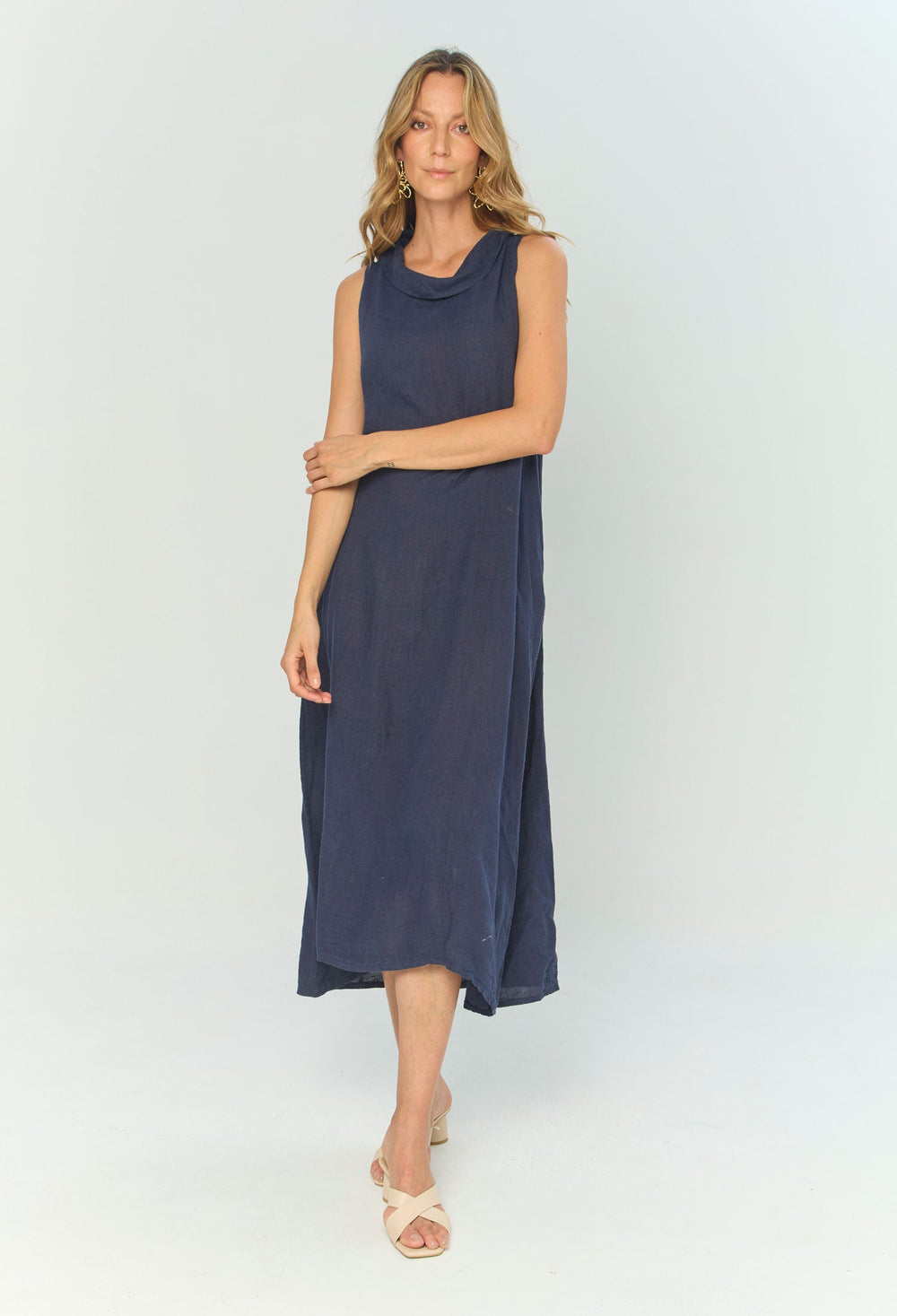 Vestido Midi Lino - BYBLA Colombia