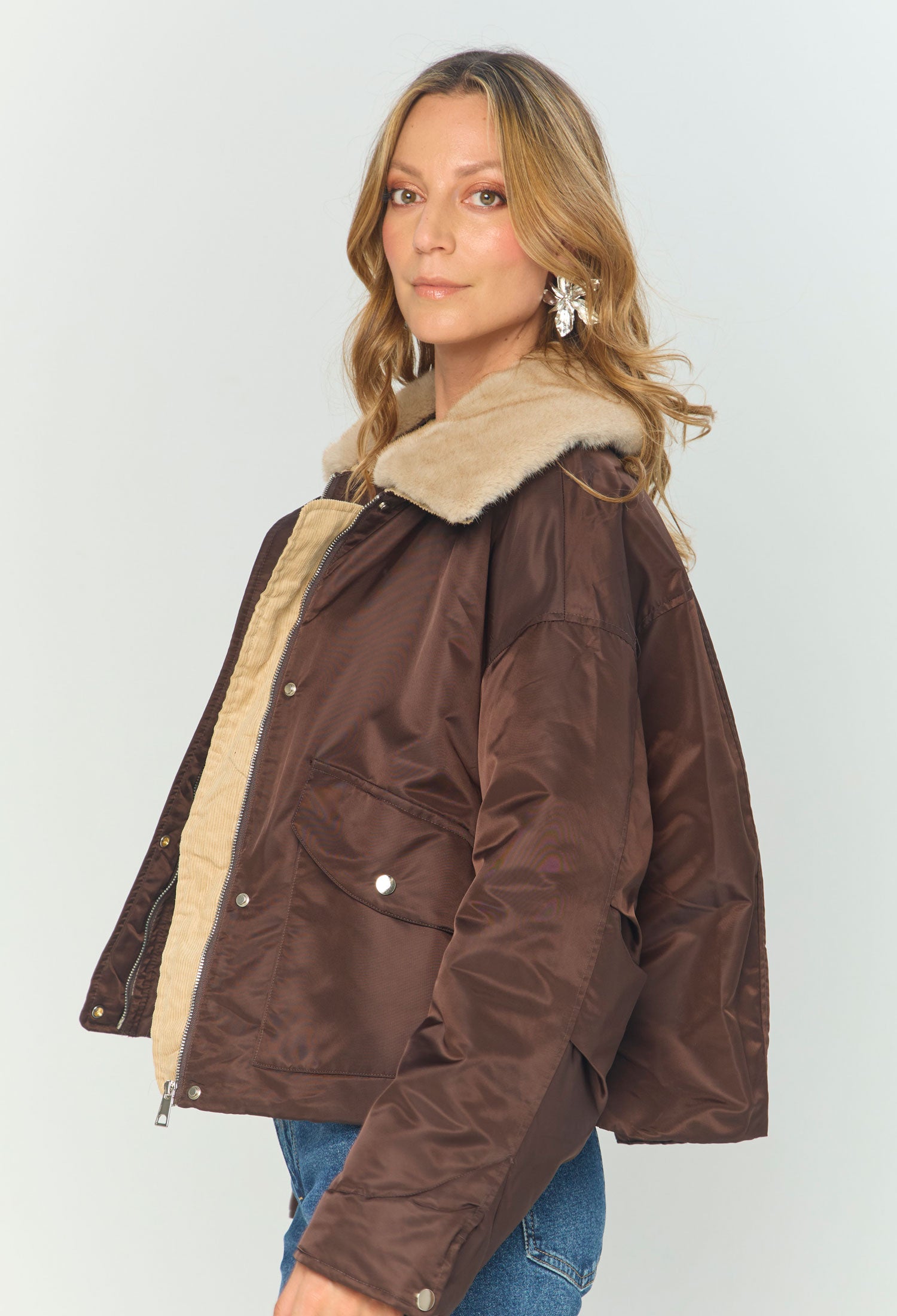 Chaqueta Cuello Afelpado