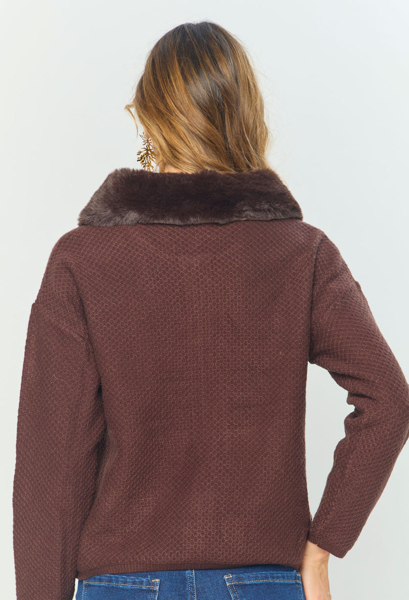 Chaqueta Cuello Afelpado vista 2 - BYBLA Colombia