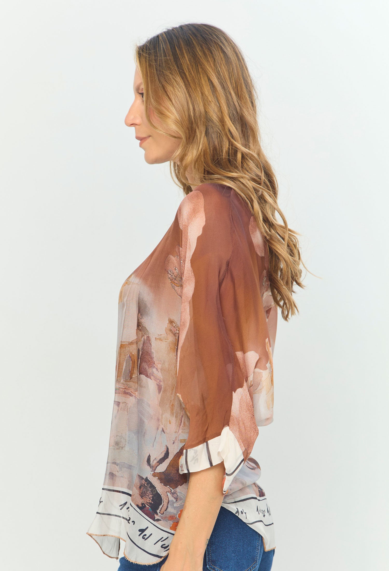 Blusa Seda Estampada