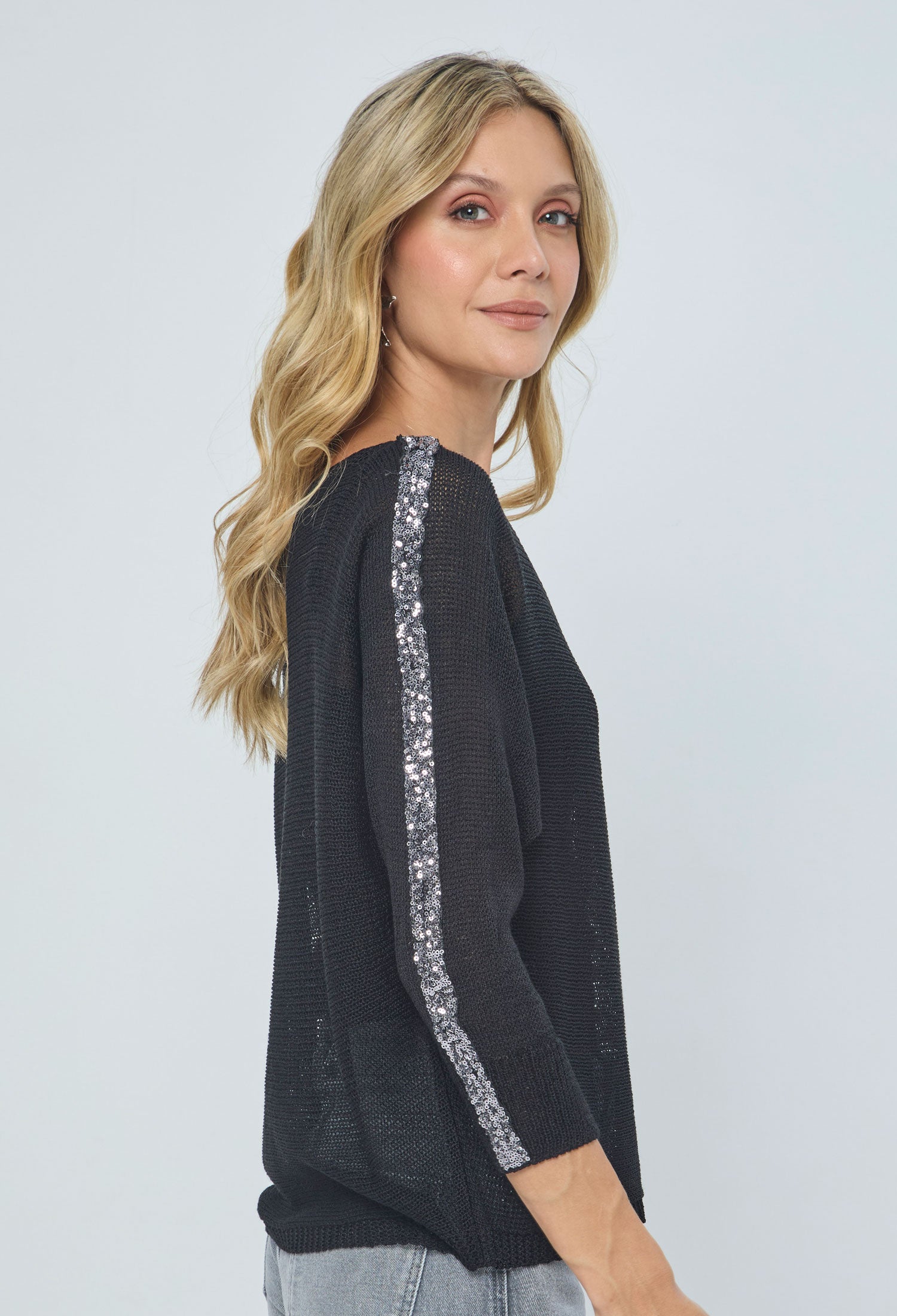 Blusa Tejida Lentejuelas