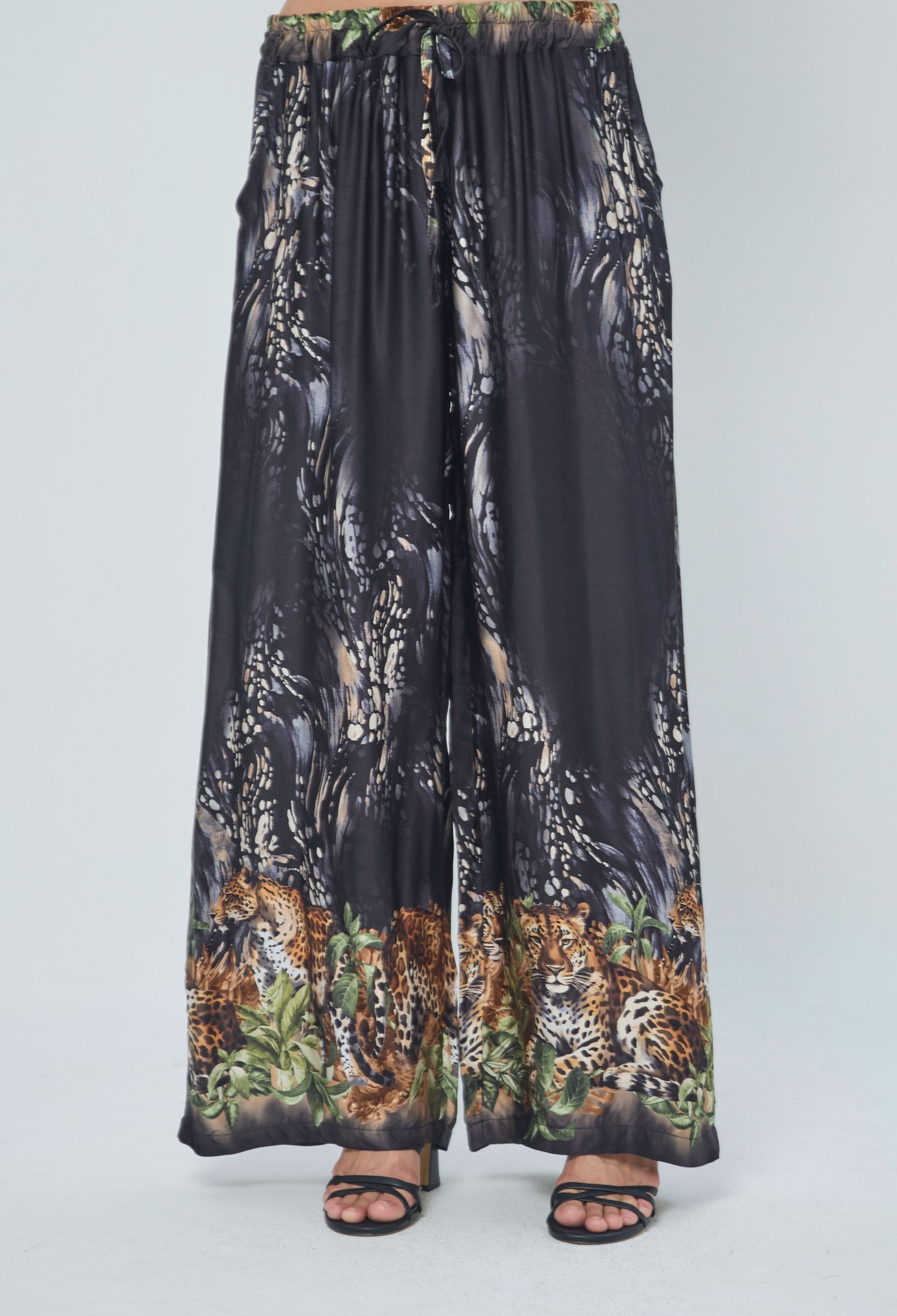 Pantalón Seda Animal Print