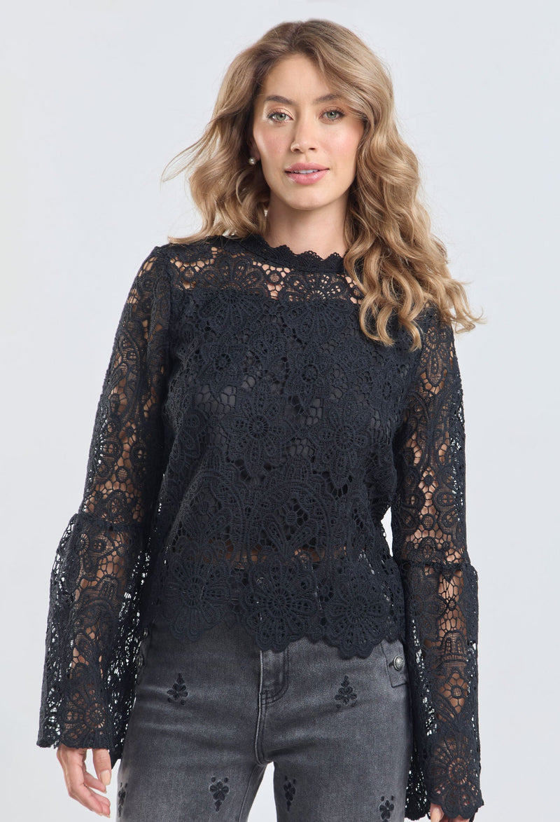 Blusa Encaje Floral- SALE vista 2 - Outlet BYBLA Colombia
