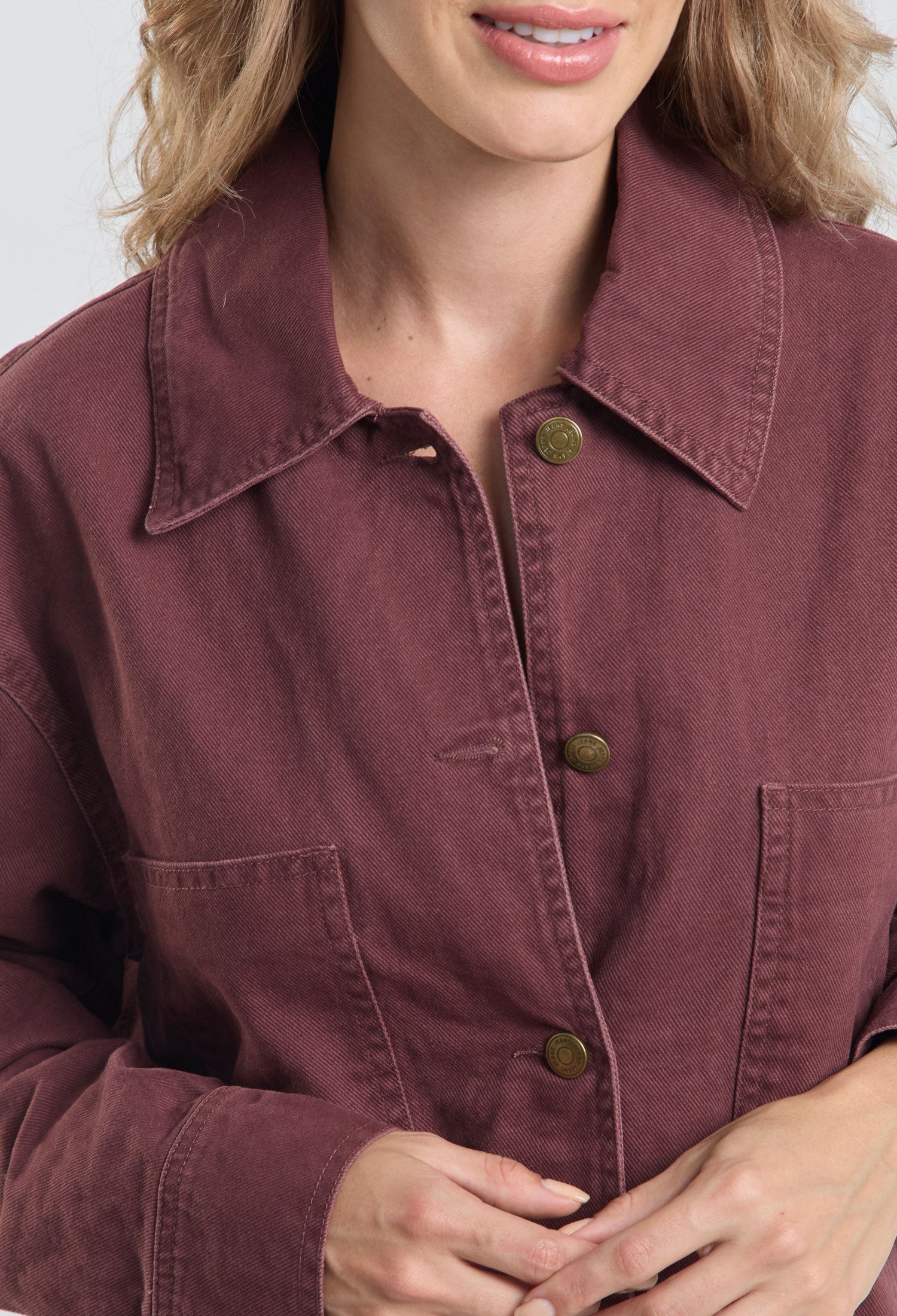 Chaqueta Bolsillos Vino