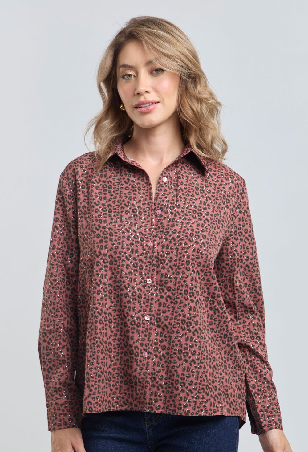 Camisa Animal print Metalizado - Outlet BYBLA Colombia
