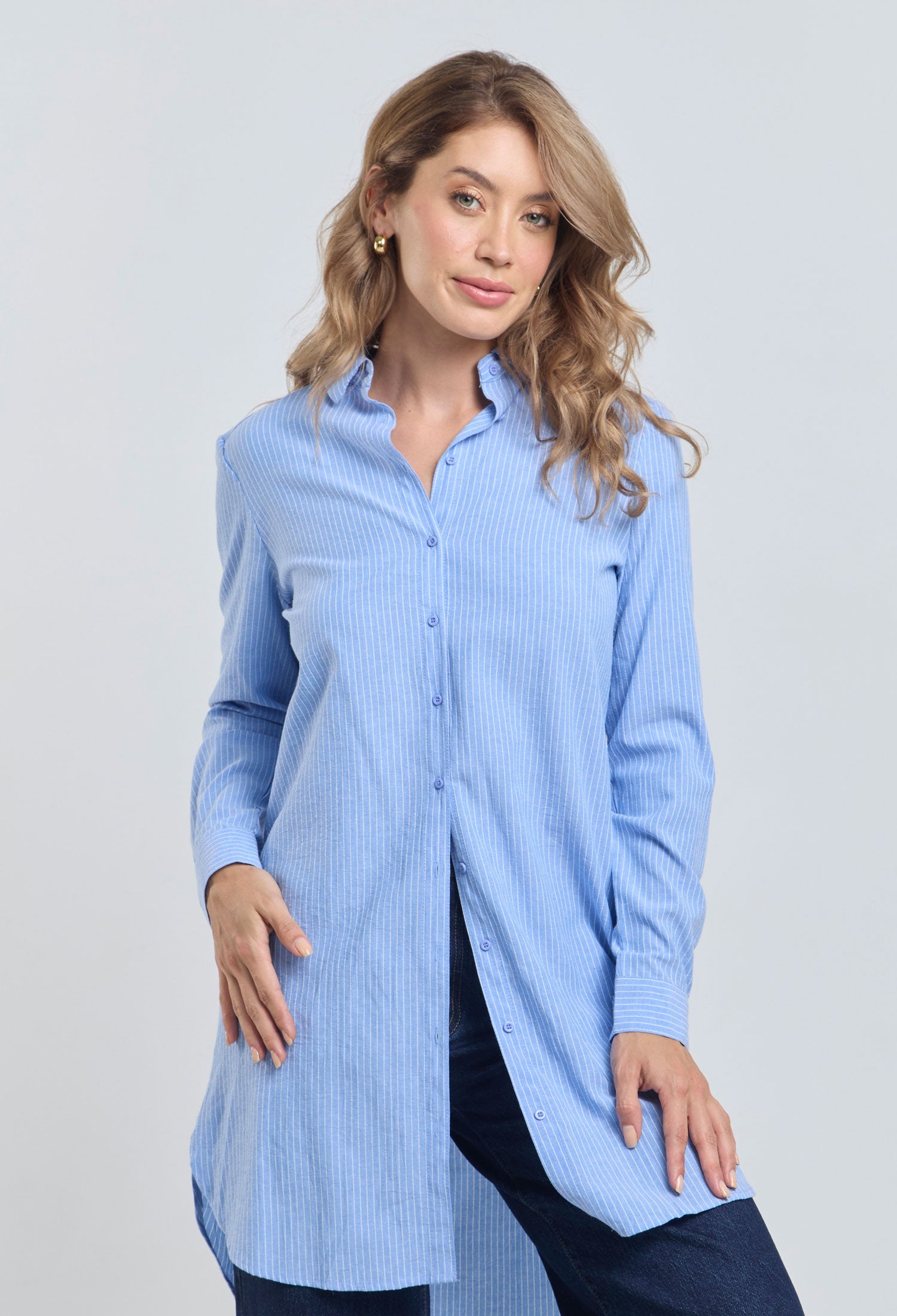 Blusón Rayas Larga - SALE