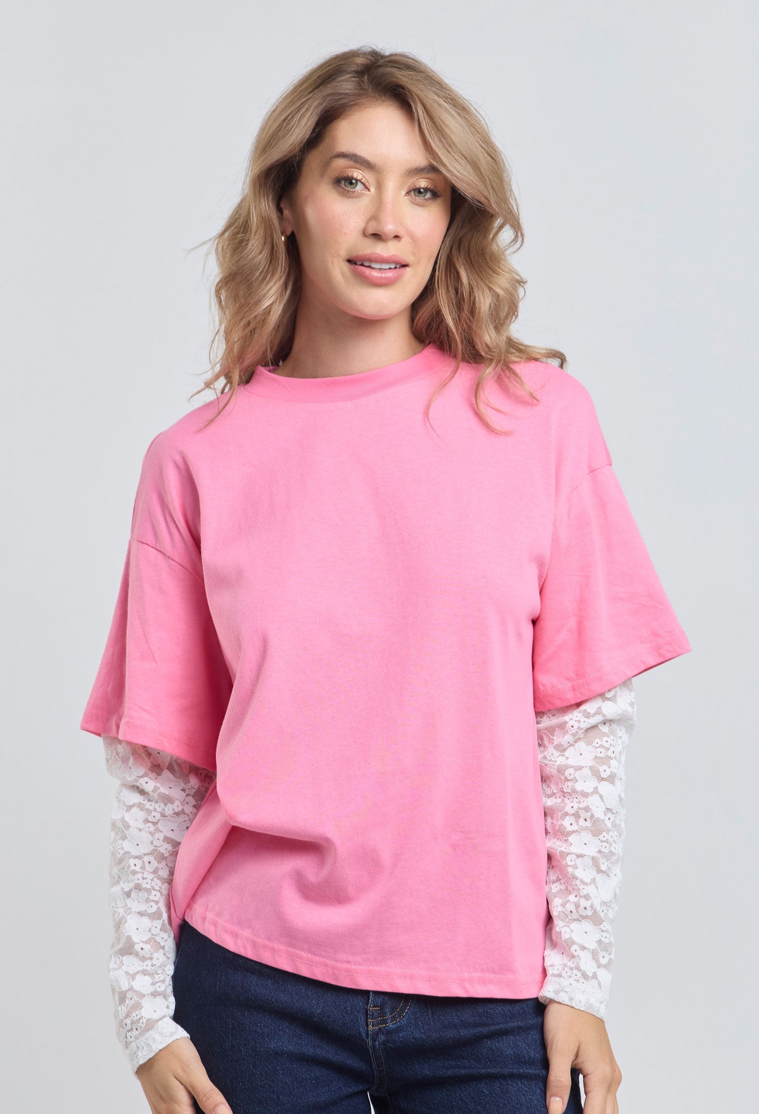 Blusa Unicolor Encaje - SALE