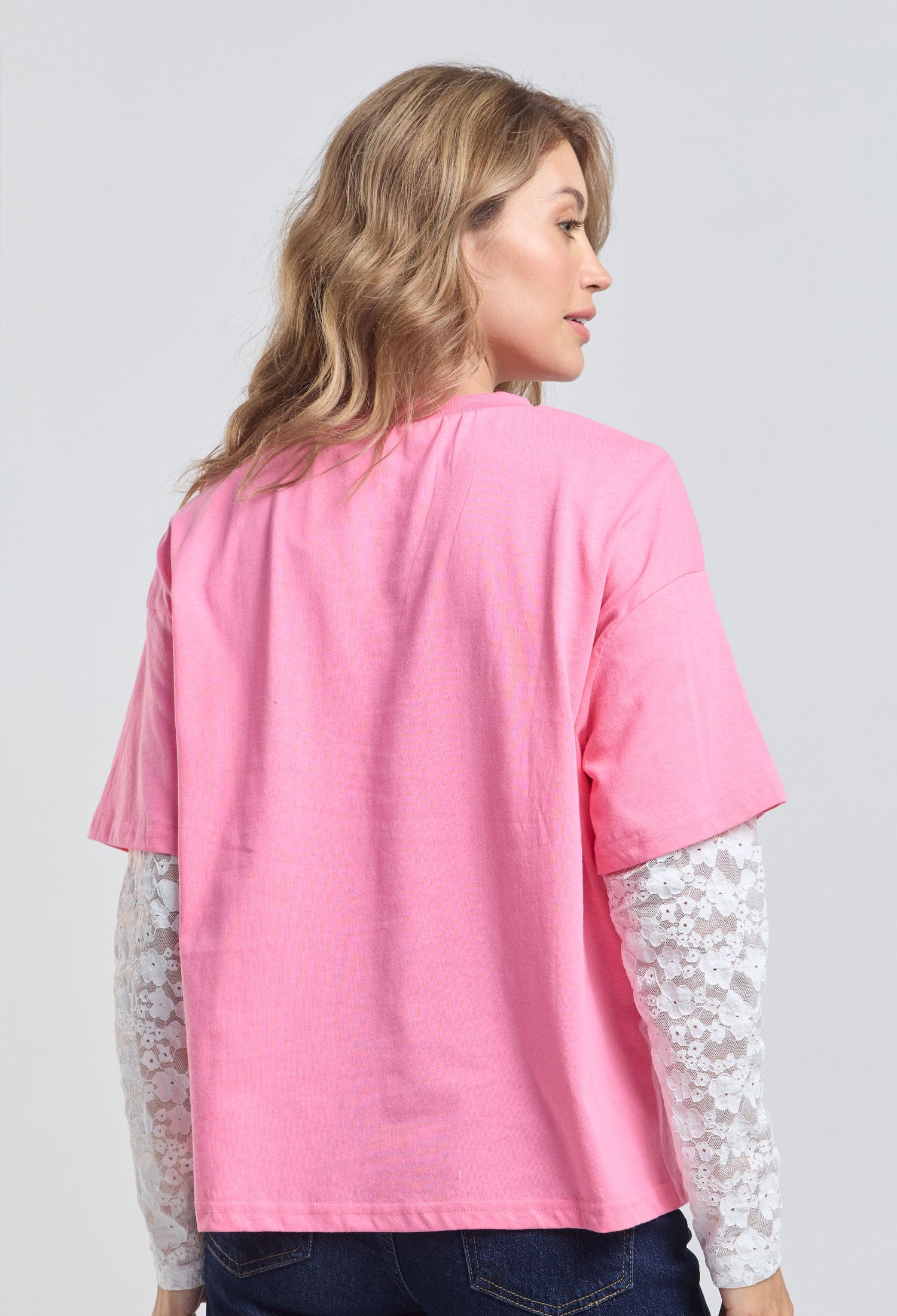 Blusa Unicolor Encaje - SALE