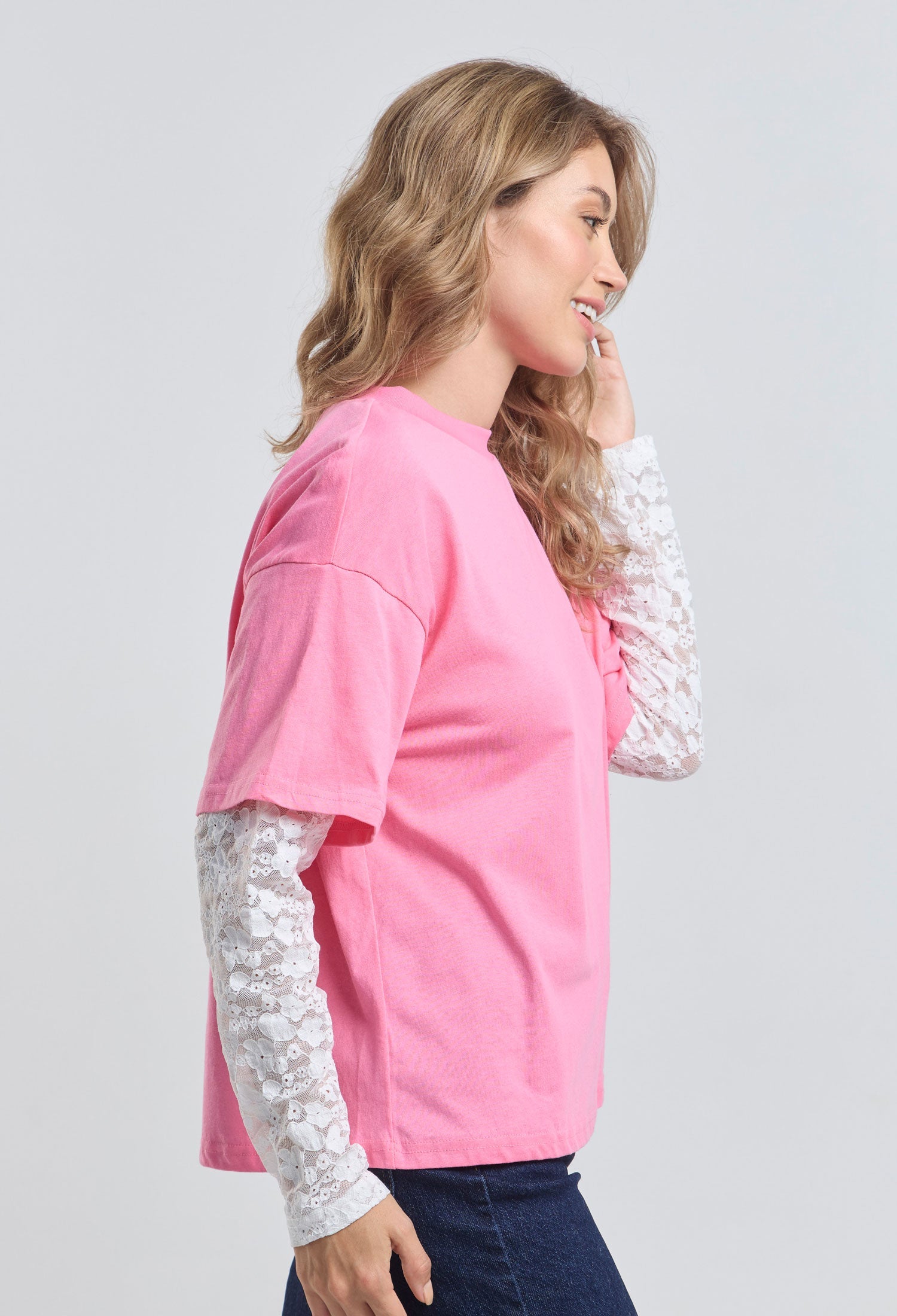 Blusa Unicolor Encaje - SALE