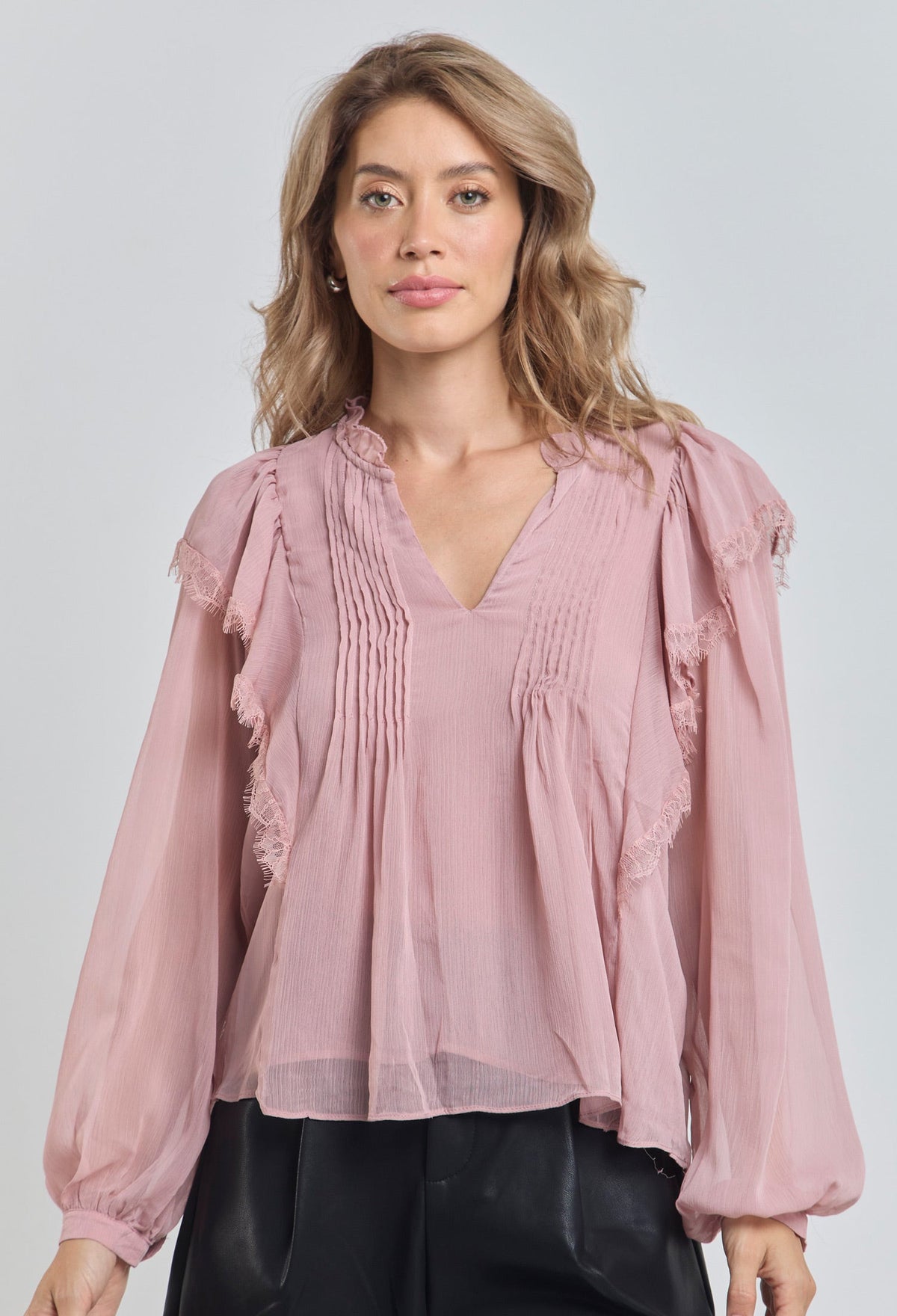 Blusa Crema Encaje