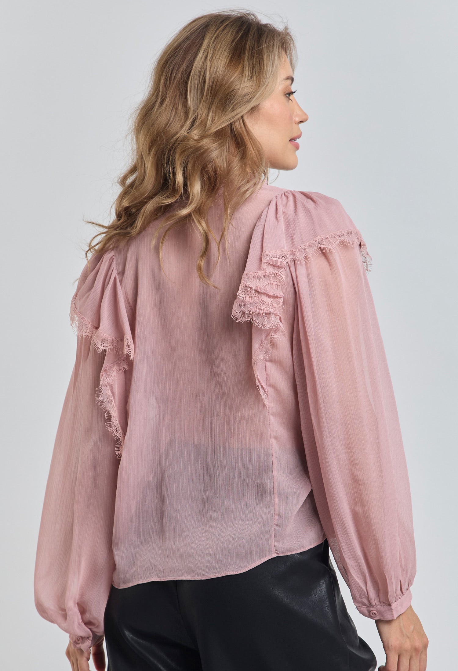 Blusa Encaje Manga Larga