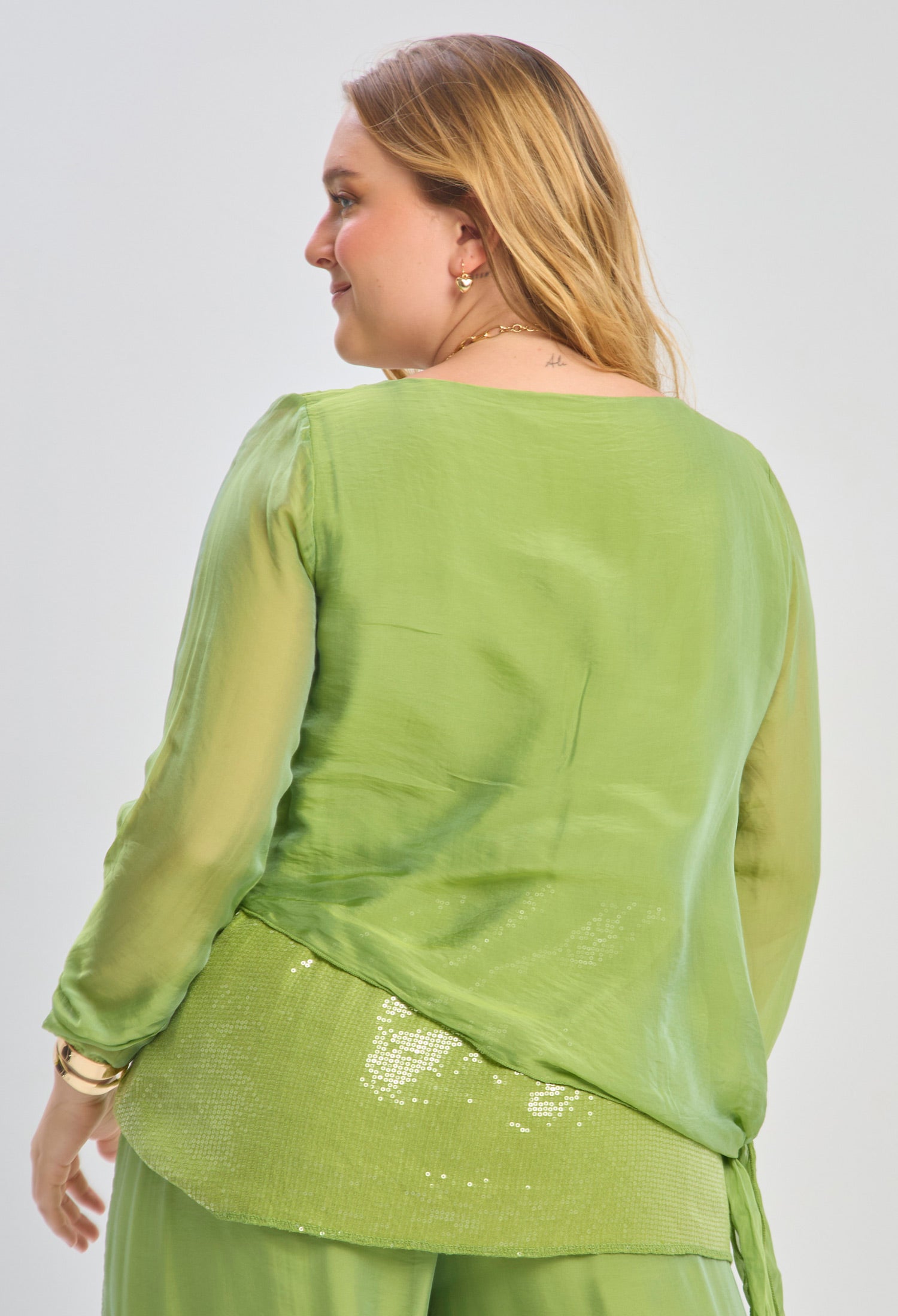 Blusa Seda Lentejuelas