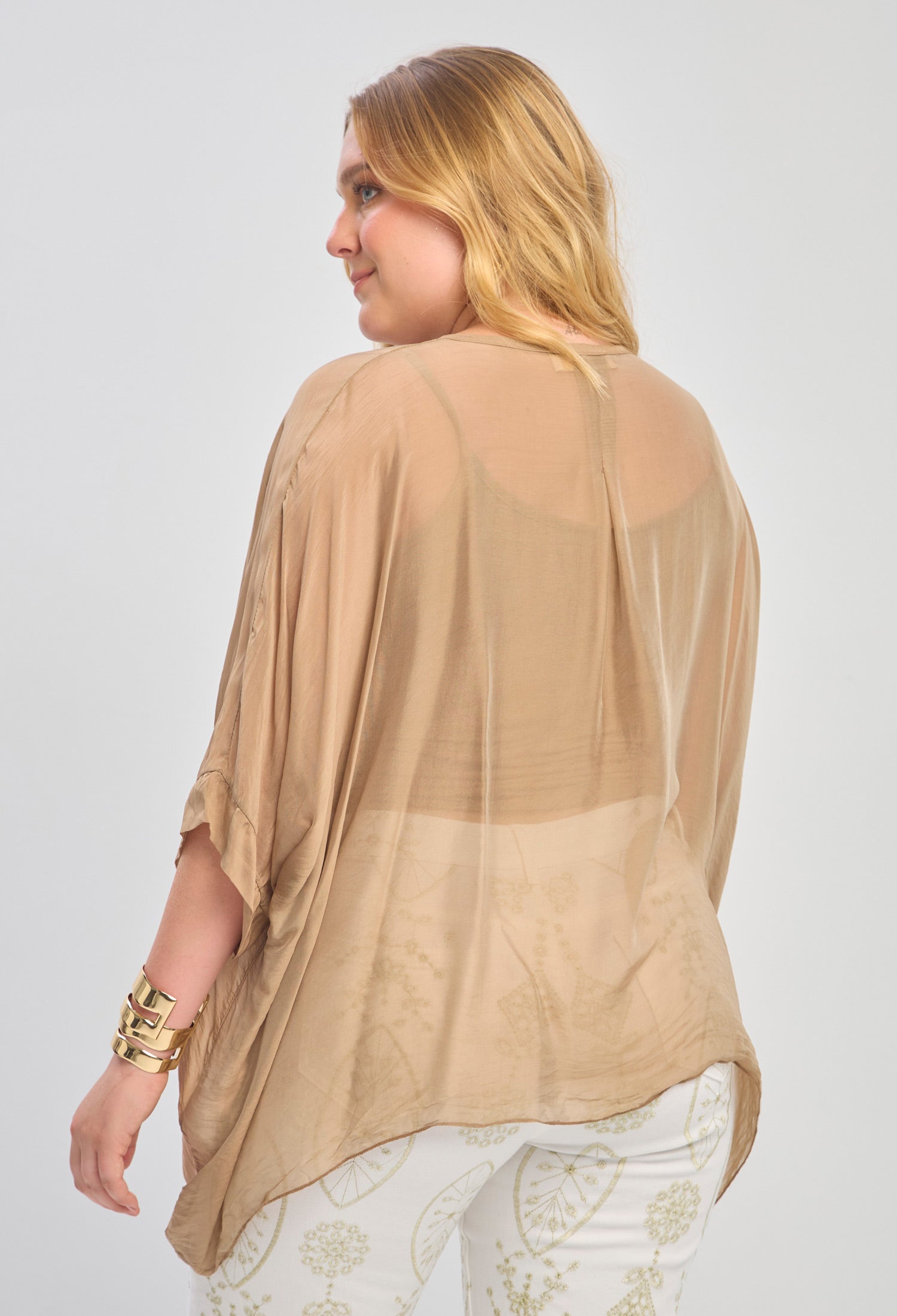 Blusa Seda Mujer - BYBLA U / BEIGES BLUSA