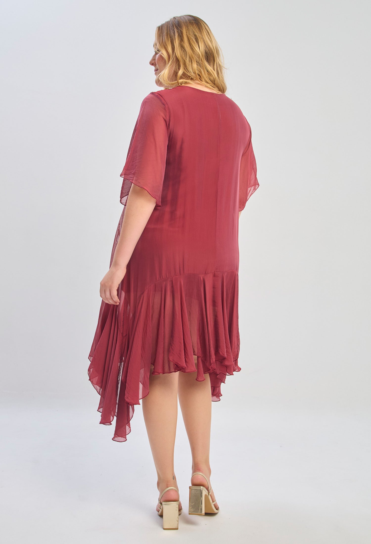 Vestido Seda Amplio Con Caída - SALE