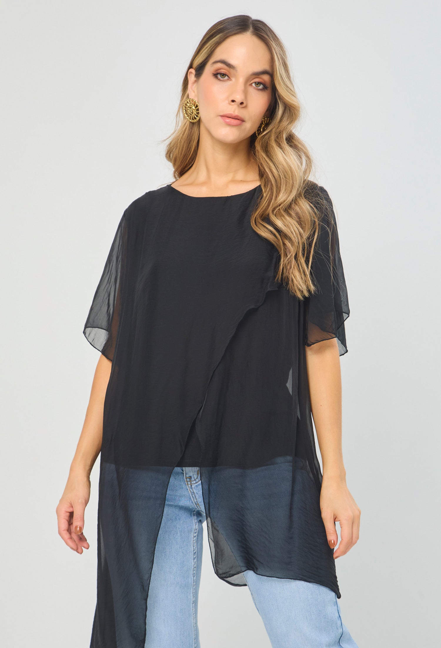 Blusa Seda Asimétrica - SALE