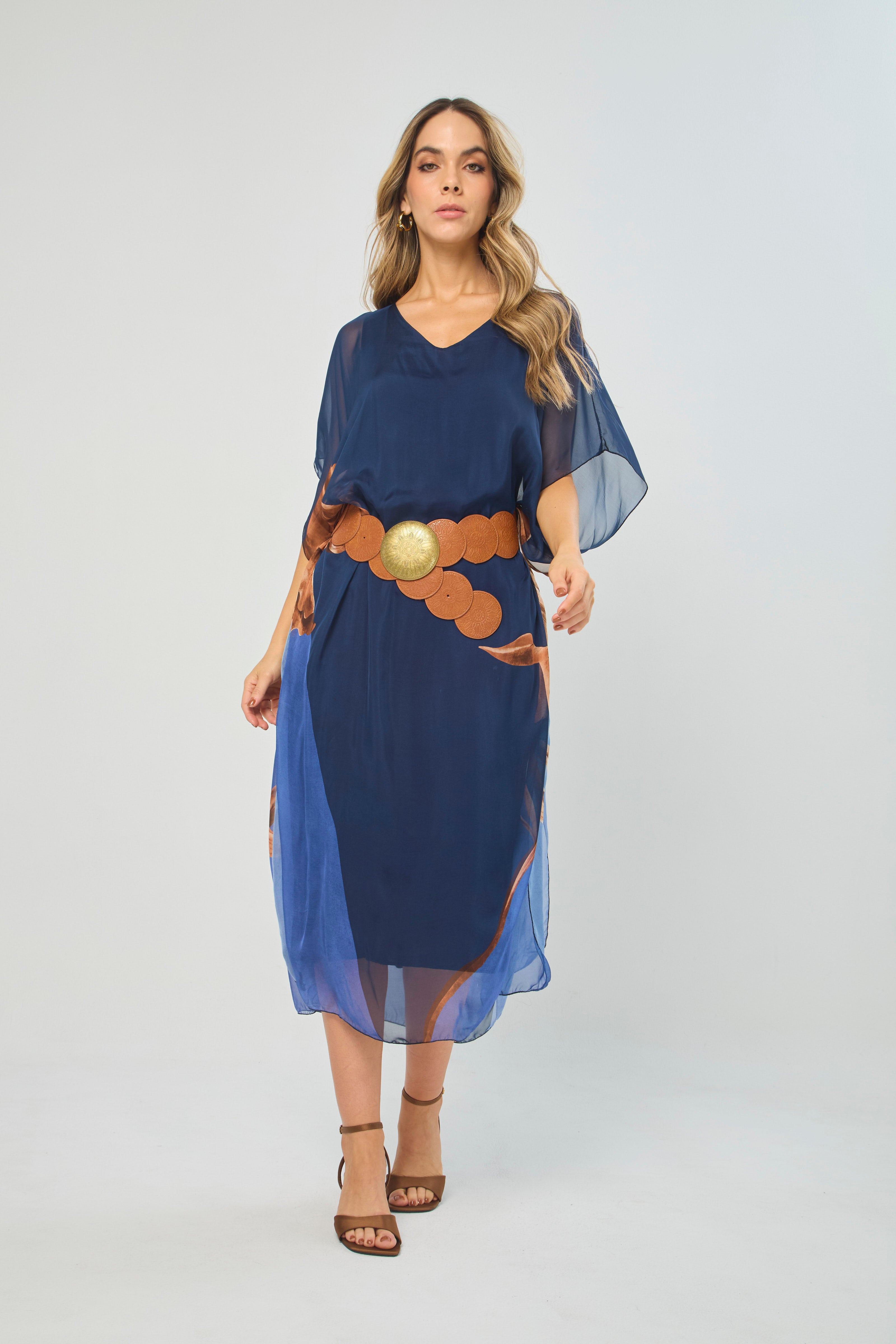 Vestido Midi Seda Oversize - SALE
