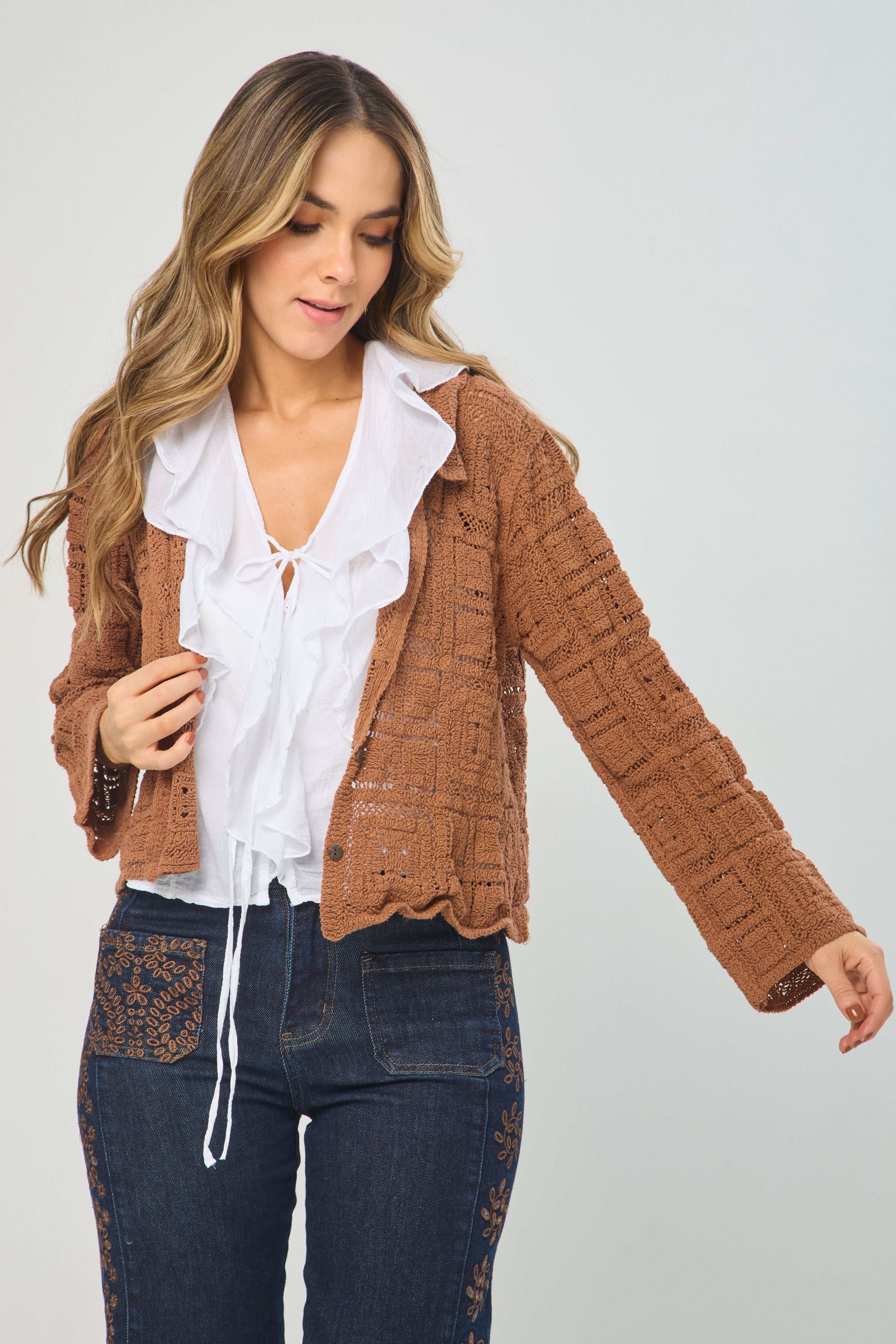 Saco Tejido vista 2 - Outlet BYBLA Colombia