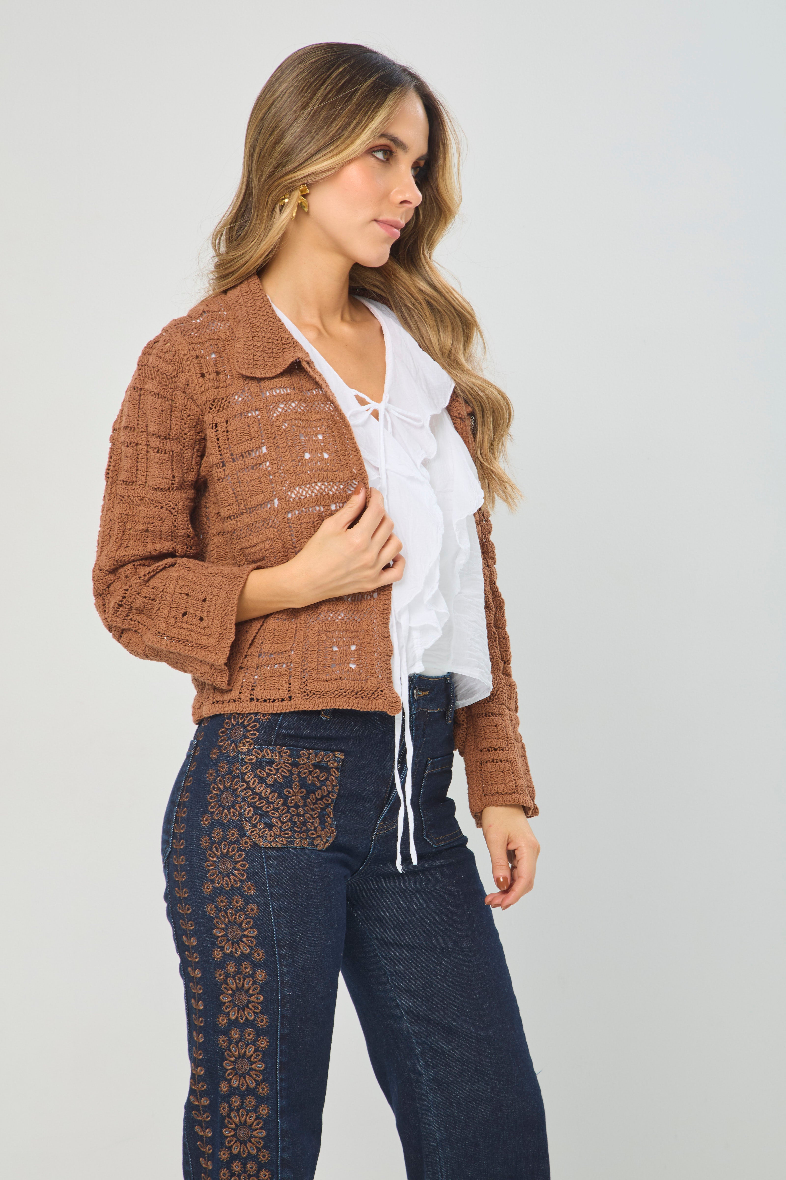 Saco Tejido vista 3 - Outlet BYBLA Colombia