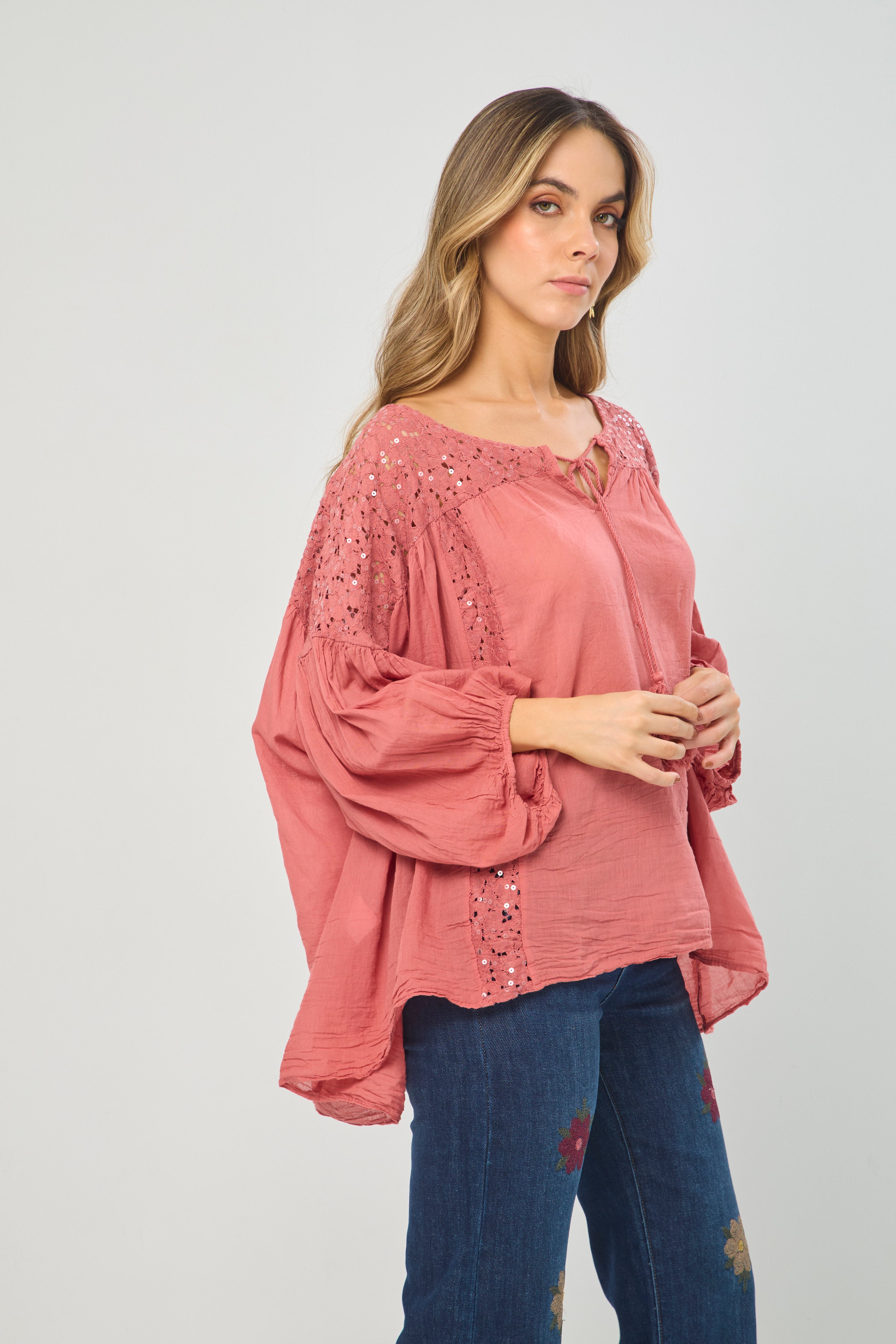 Blusa Guipur Lentejuelas - SALE