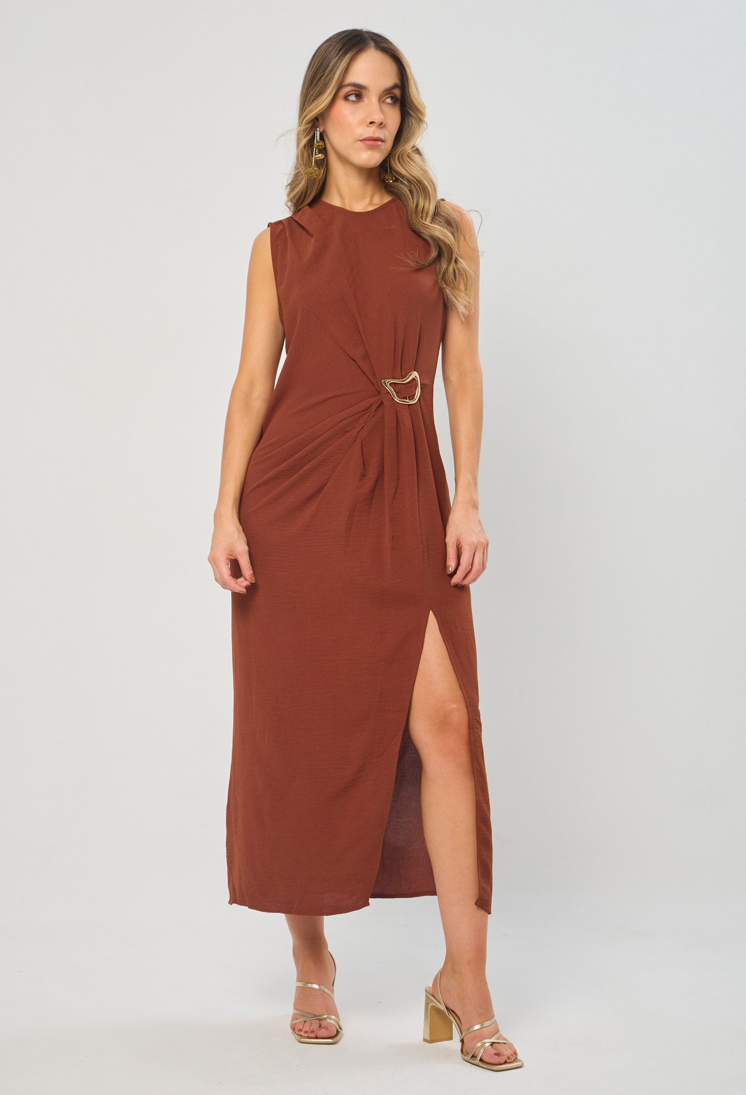 Vestido Largo Hebilla