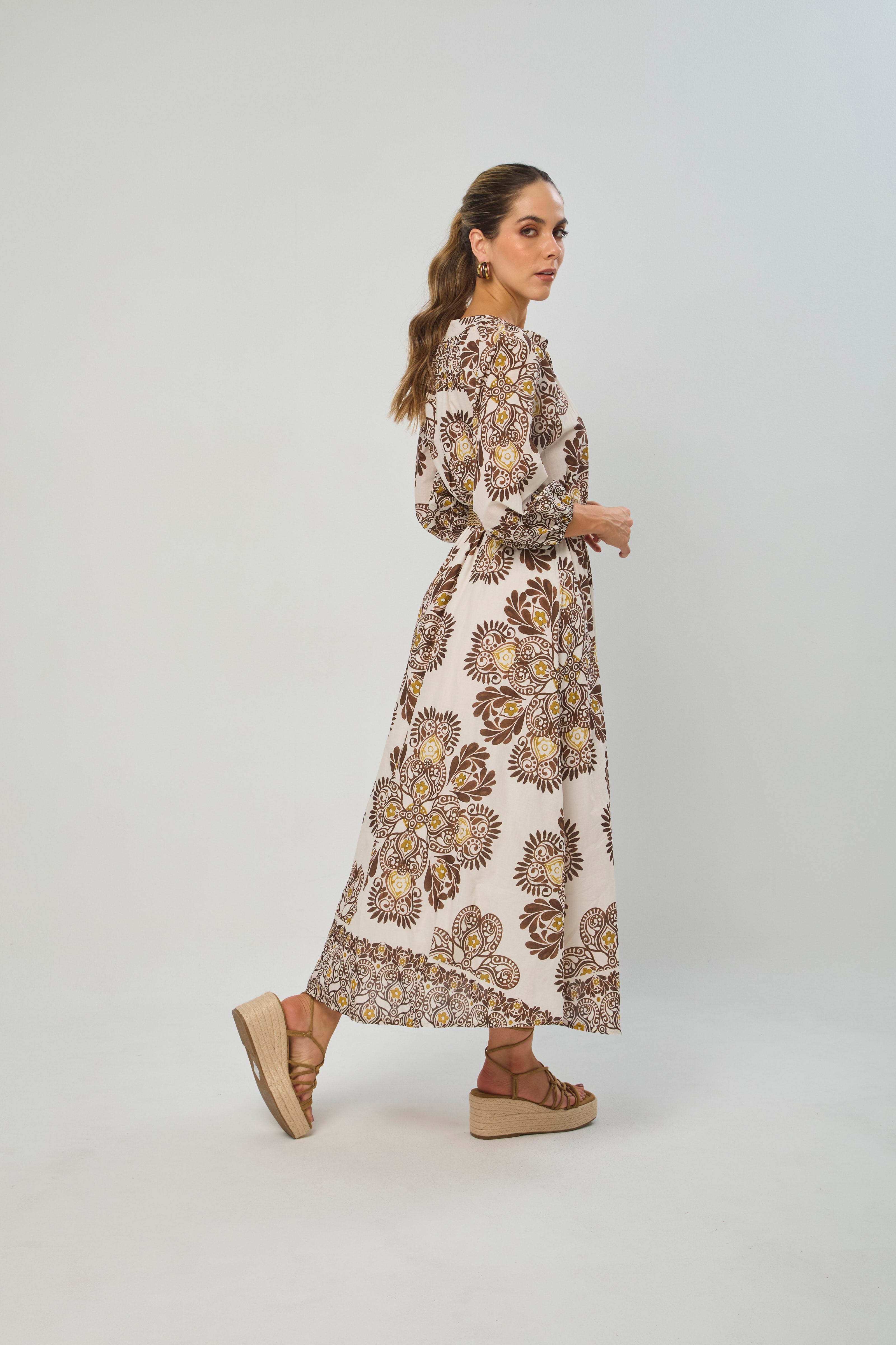 Vestido Midi Estampado - SALE