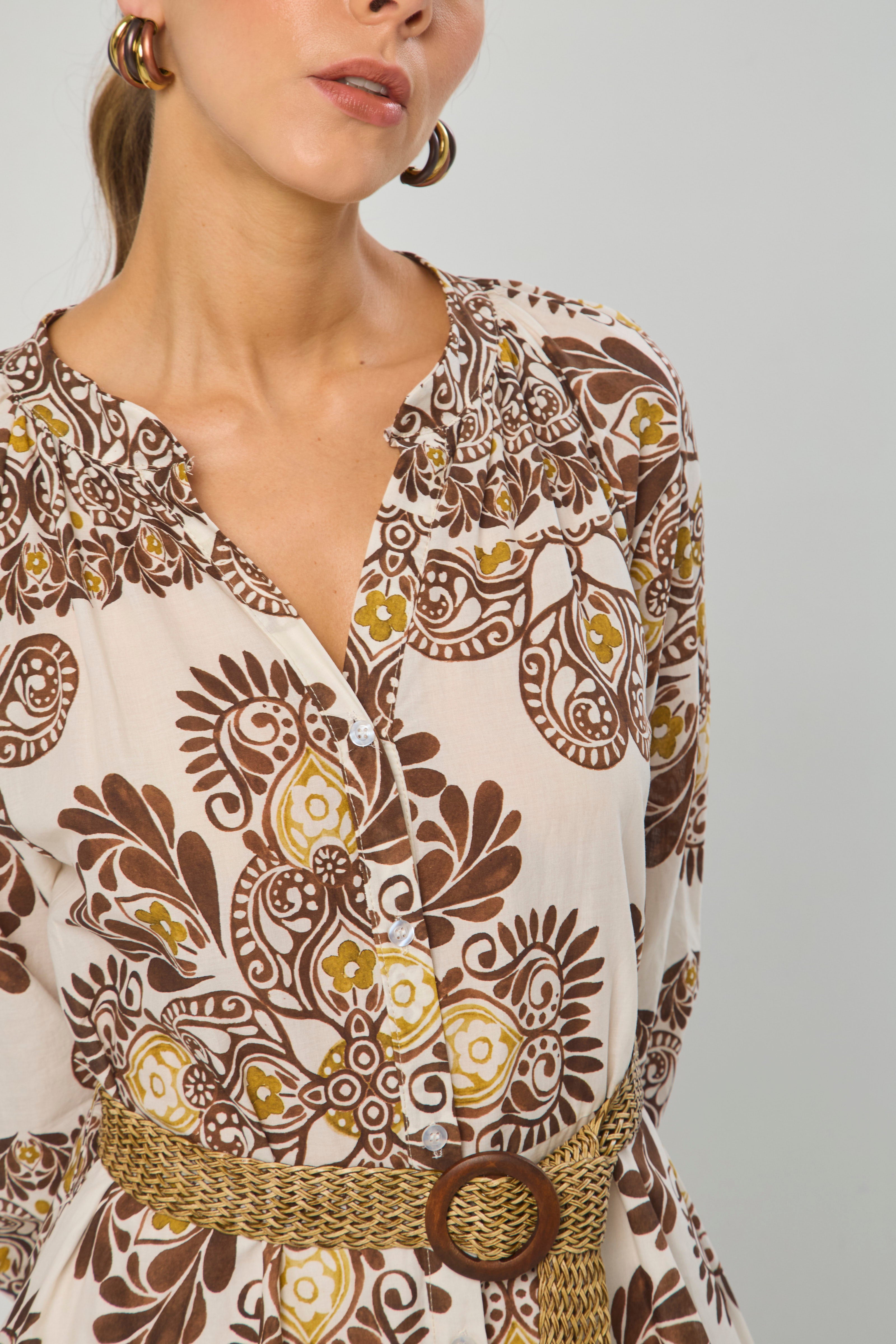 Vestido Midi Estampado - SALE