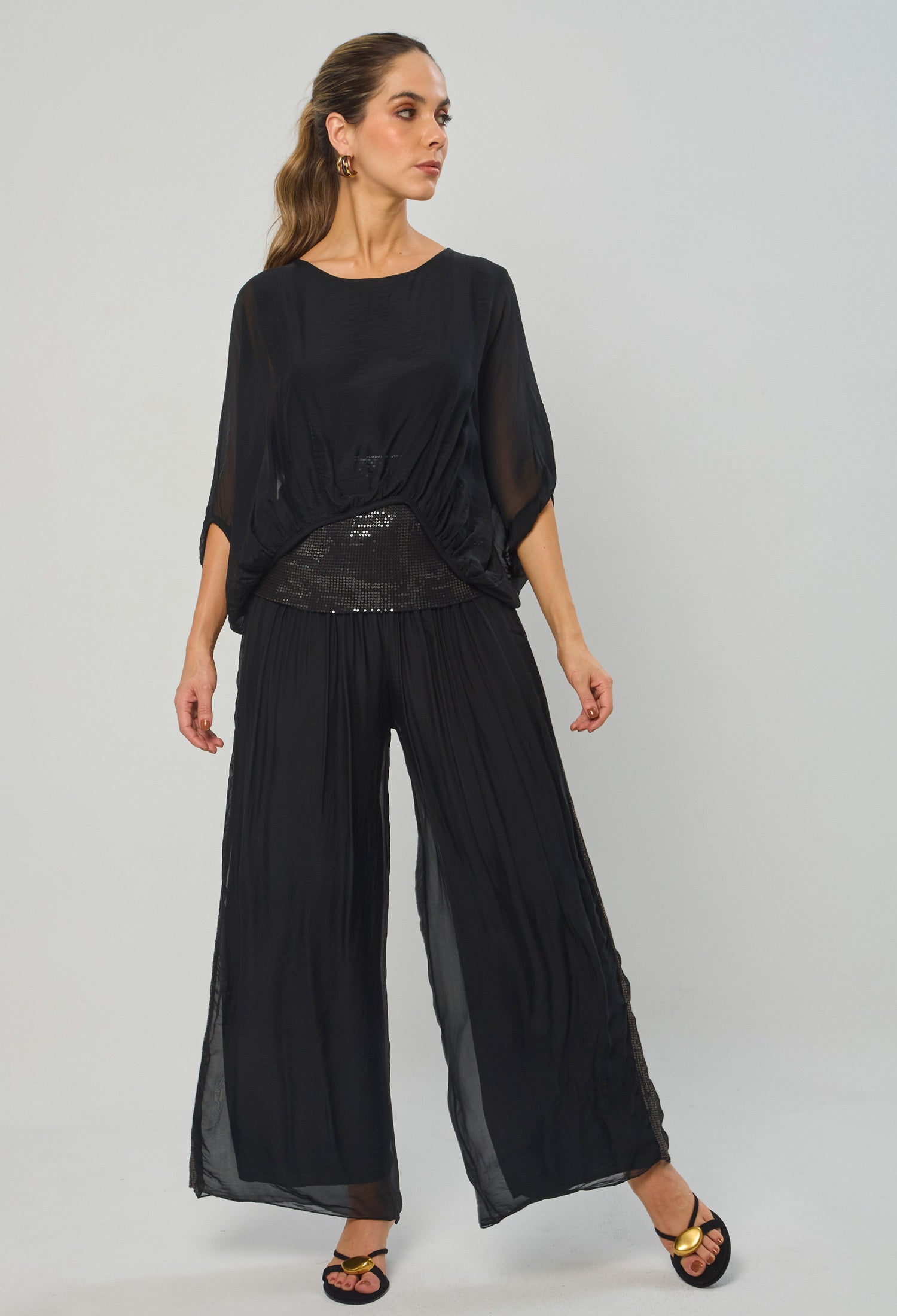 Pantalón Seda Lentejuelas