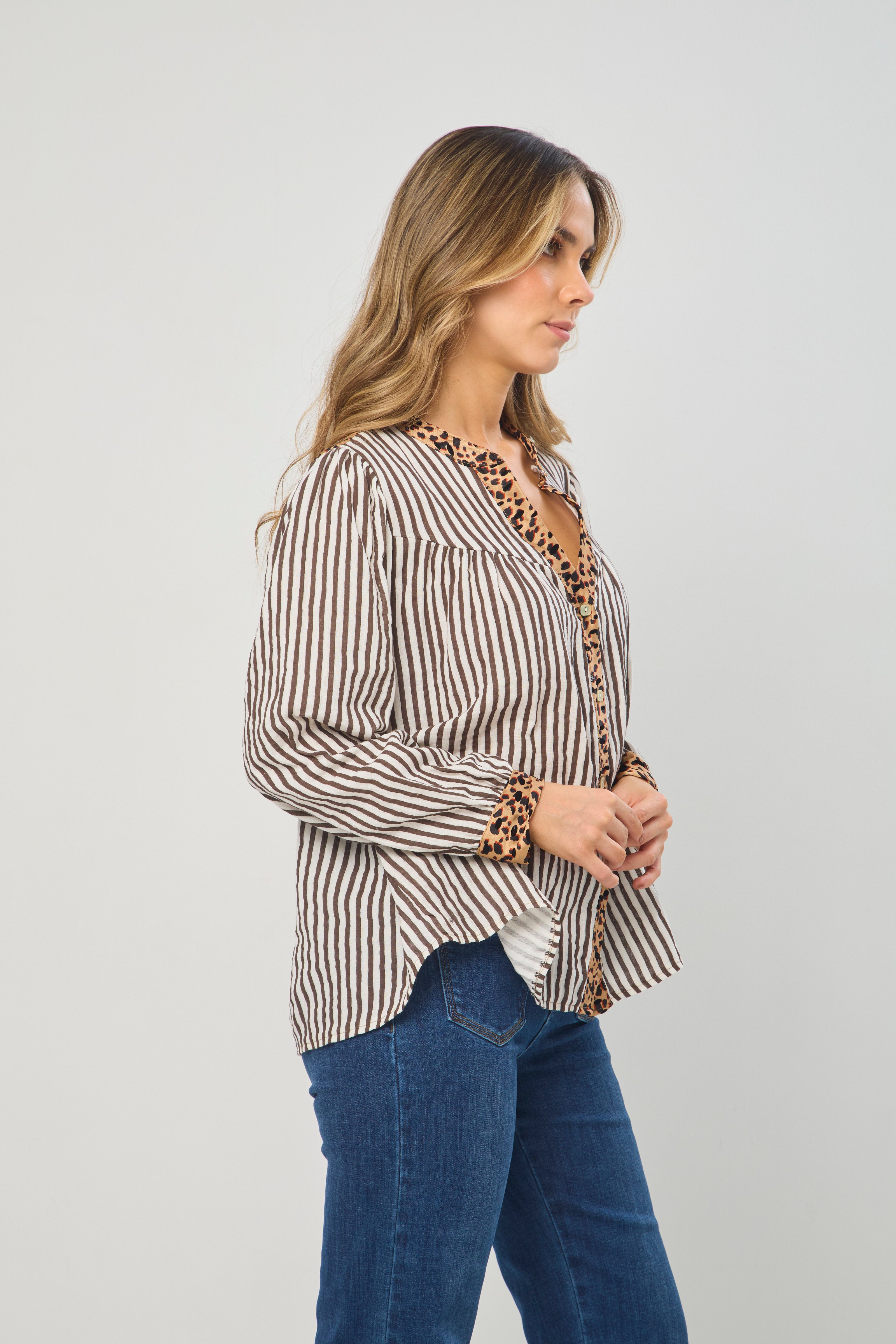 Blusa Rayas Animal Print - SALE