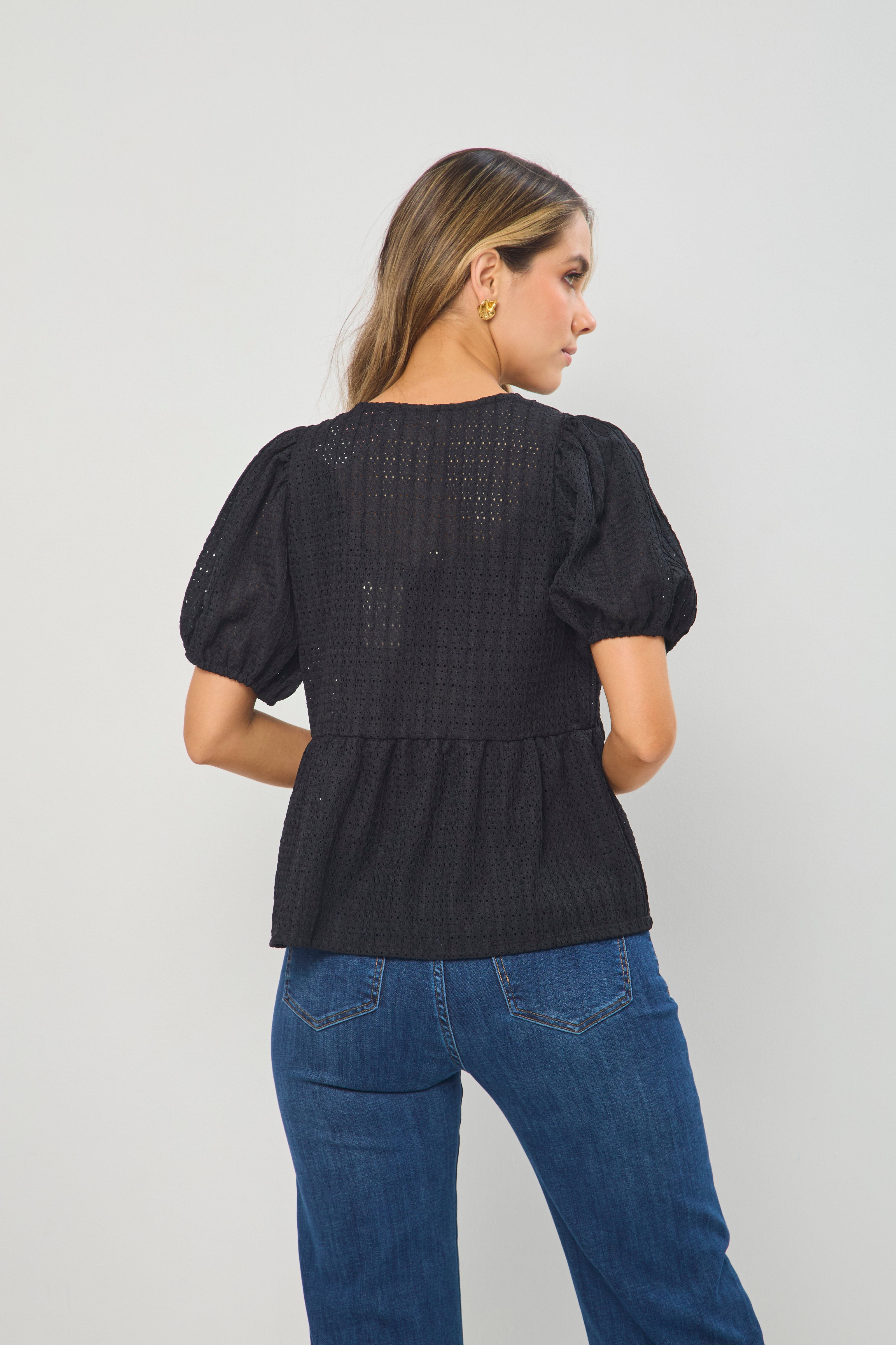 Blusa Manga Abullonada - SALE