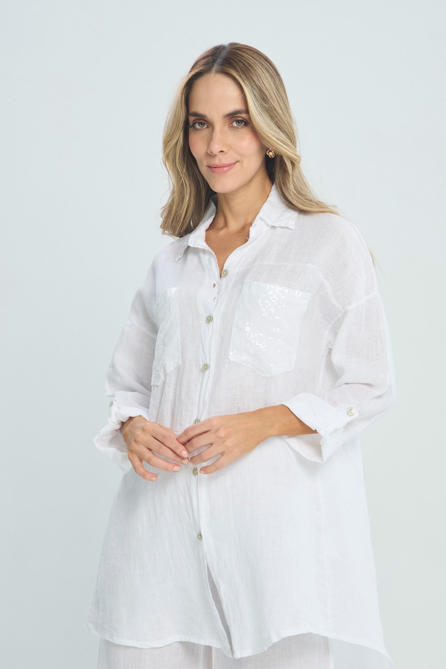 Camisa Túnica Lino - Outlet BYBLA Colombia