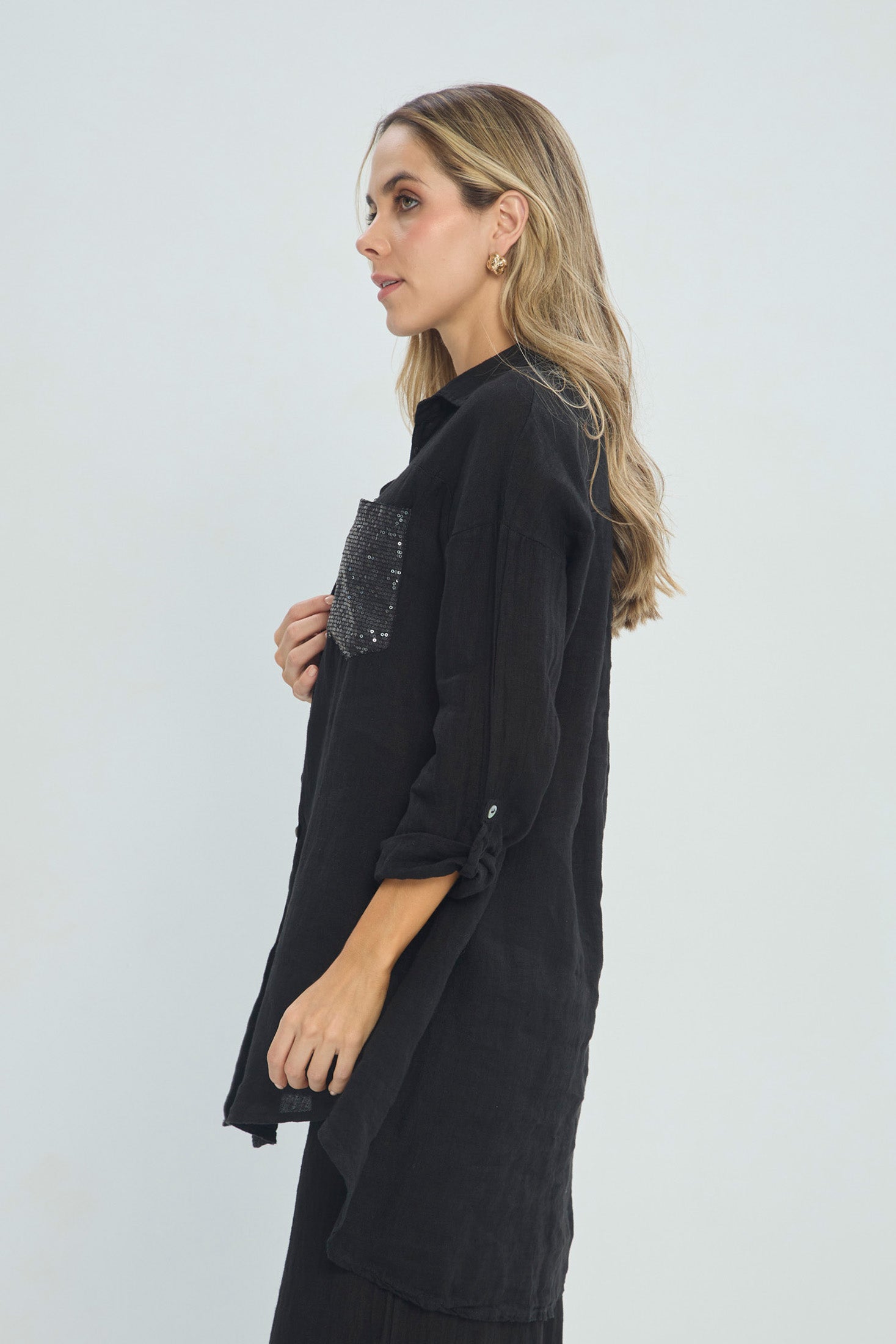 Camisa Túnica Lino vista 2 - Outlet BYBLA Colombia