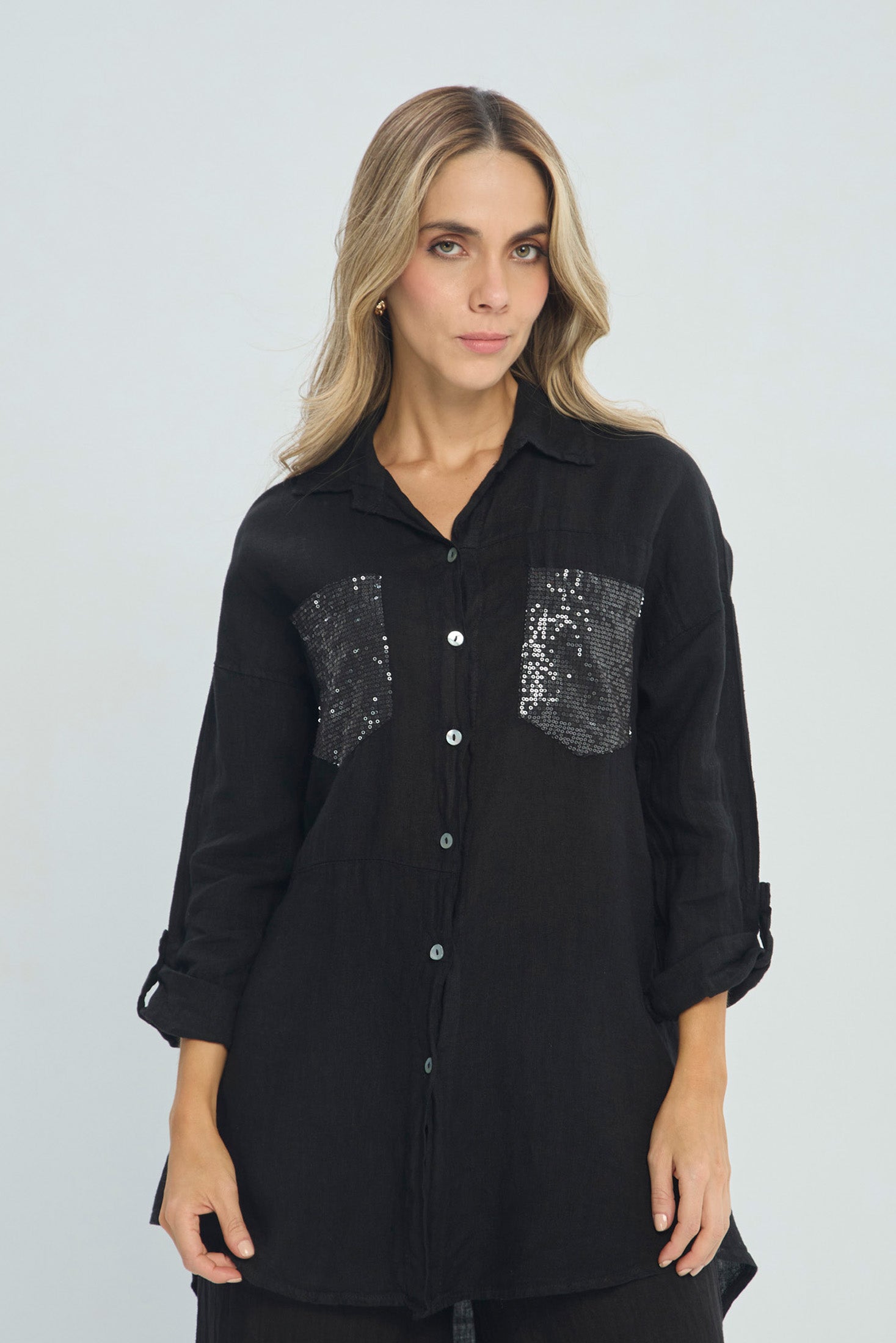 Camisa Túnica Lino - Outlet BYBLA Colombia